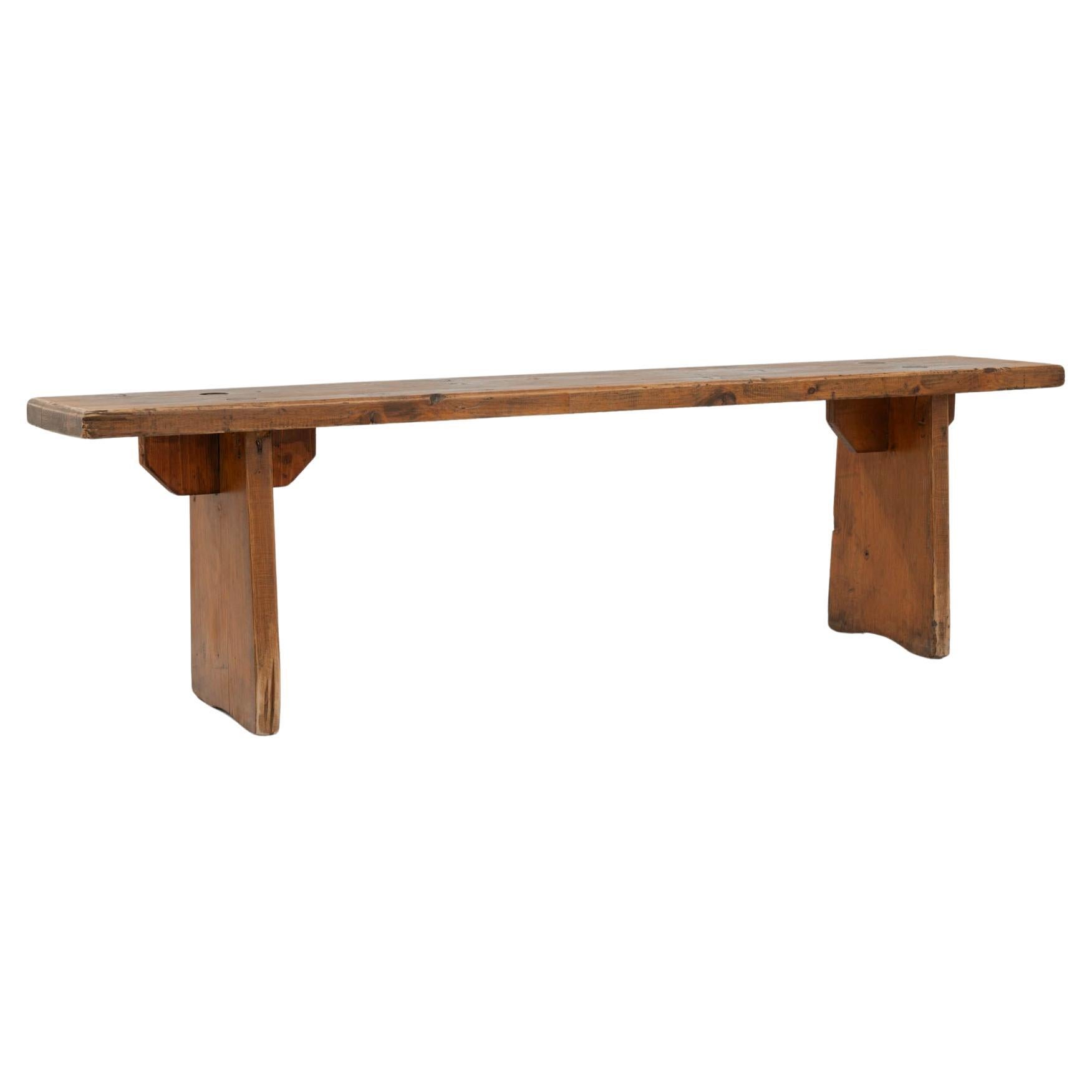 20th Century French Wooden Bench For Sale