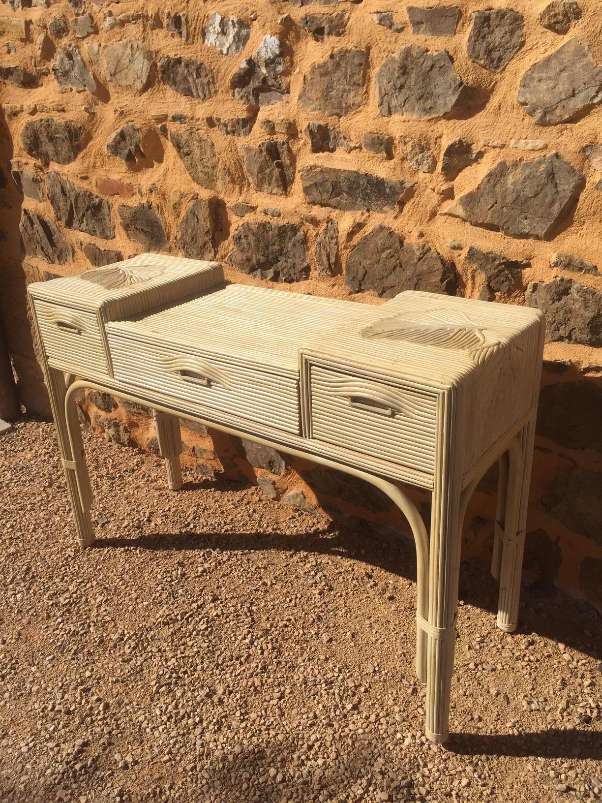 20th Century, French Wooden Console Table, 1980s In Good Condition In LEGNY, FR