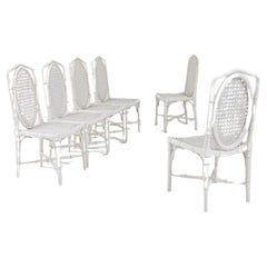 20th Century French Wooden Dining Chairs, Set of 6
