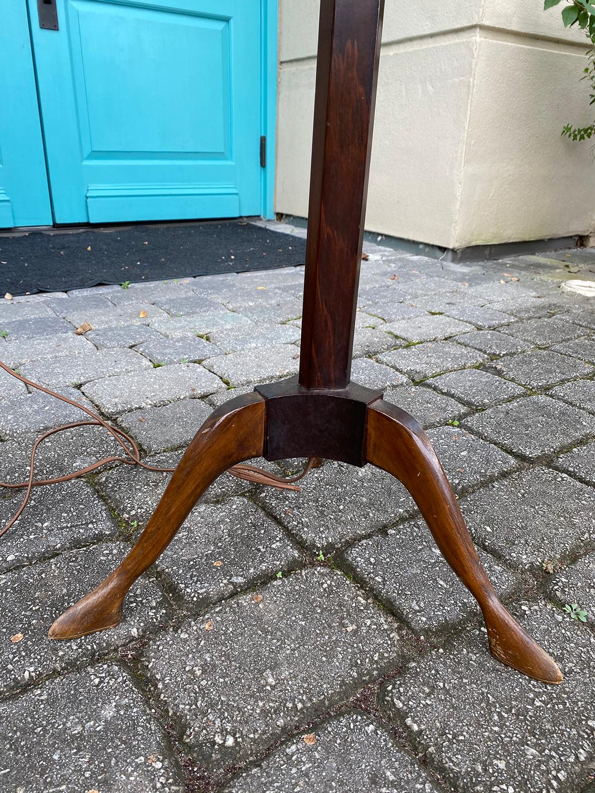20th Century French Wooden Floor Lamp with Table 4