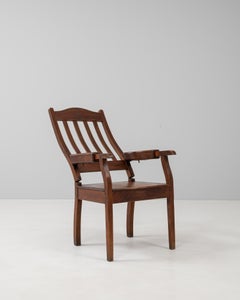 Fauteuil pliant en bois français du 20e siècle