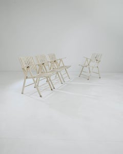 20th Century French Wooden Garden Chairs, Set of Four