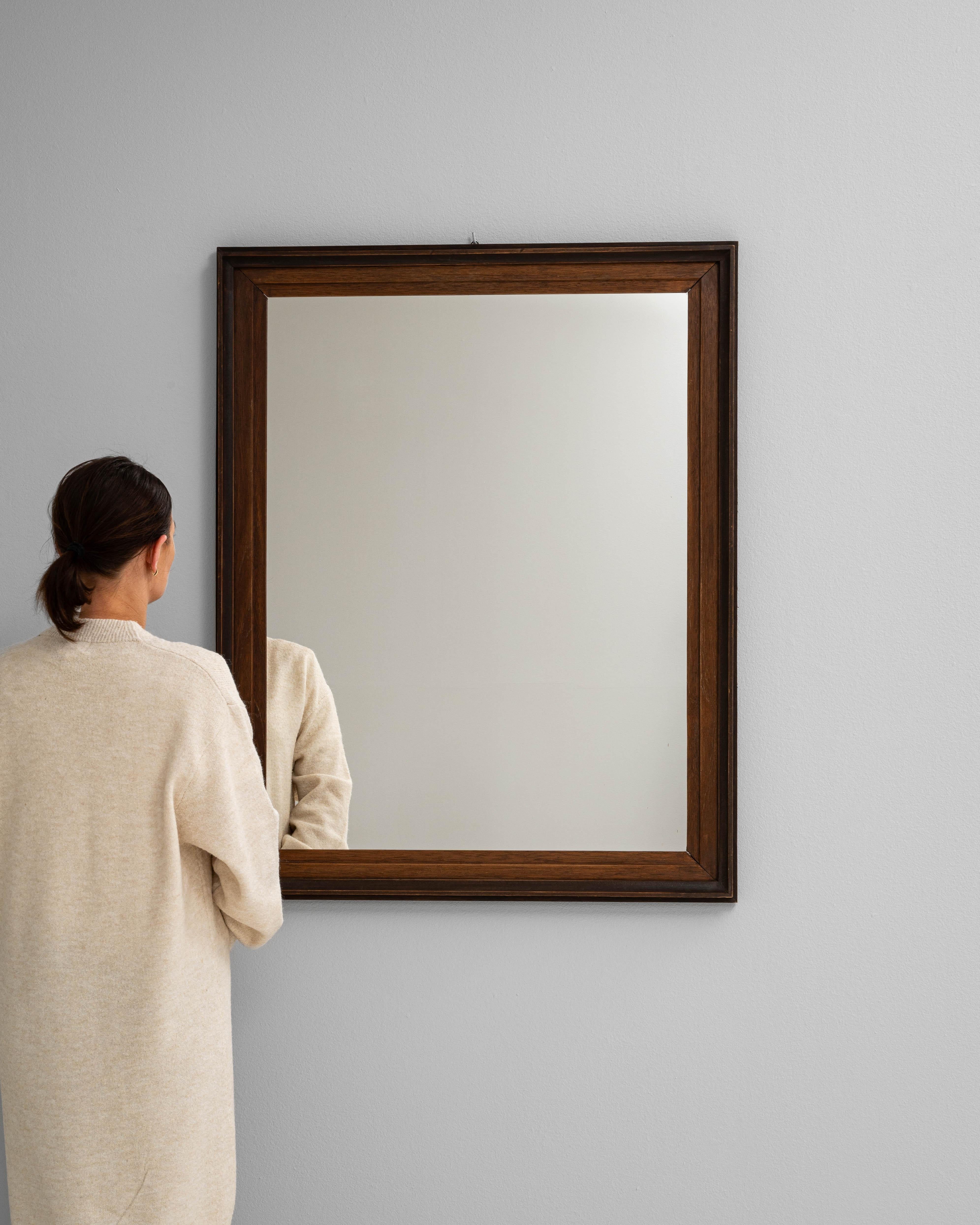 Francese Specchio di legno francese del XX secolo