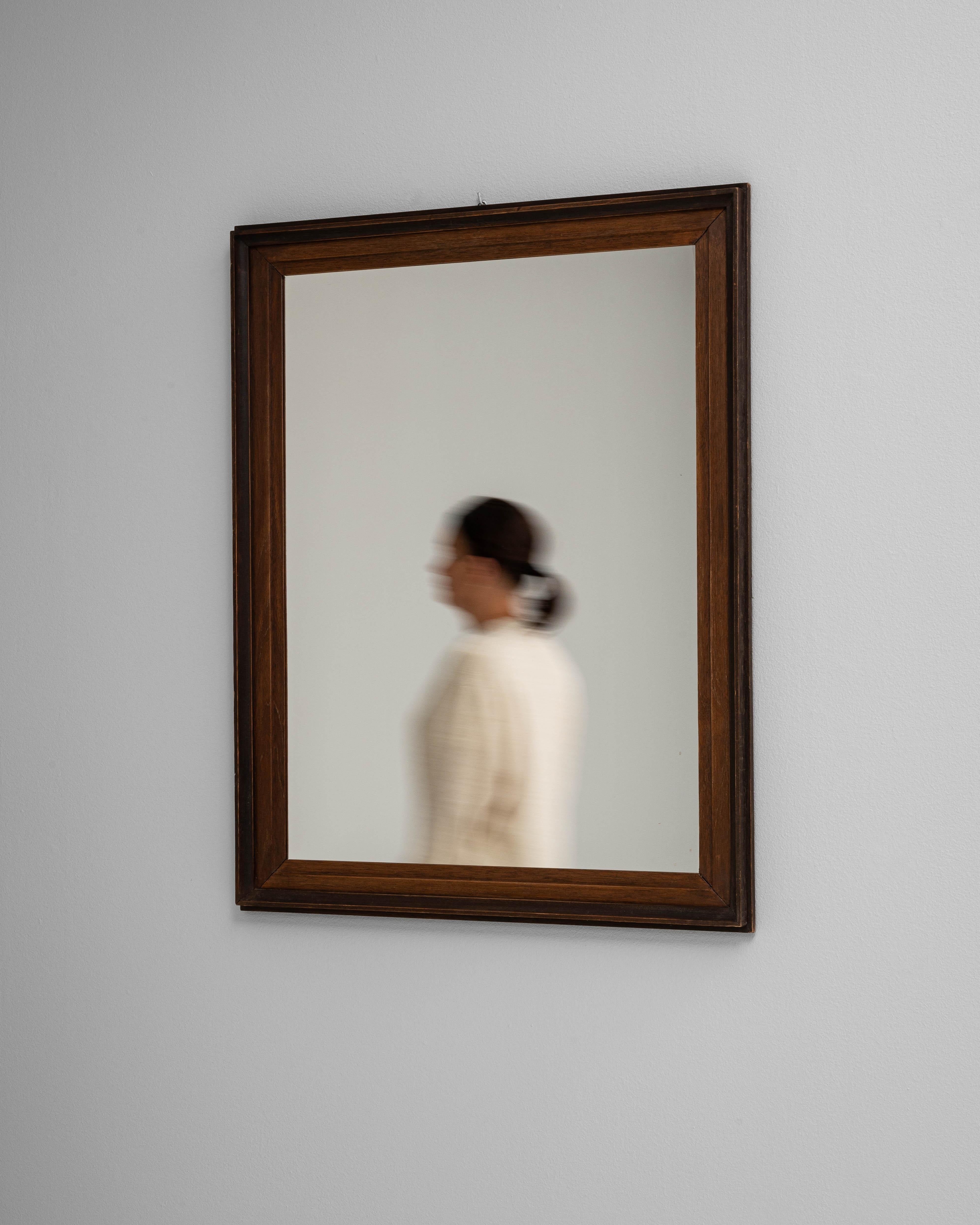 Specchio di legno francese del XX secolo 1