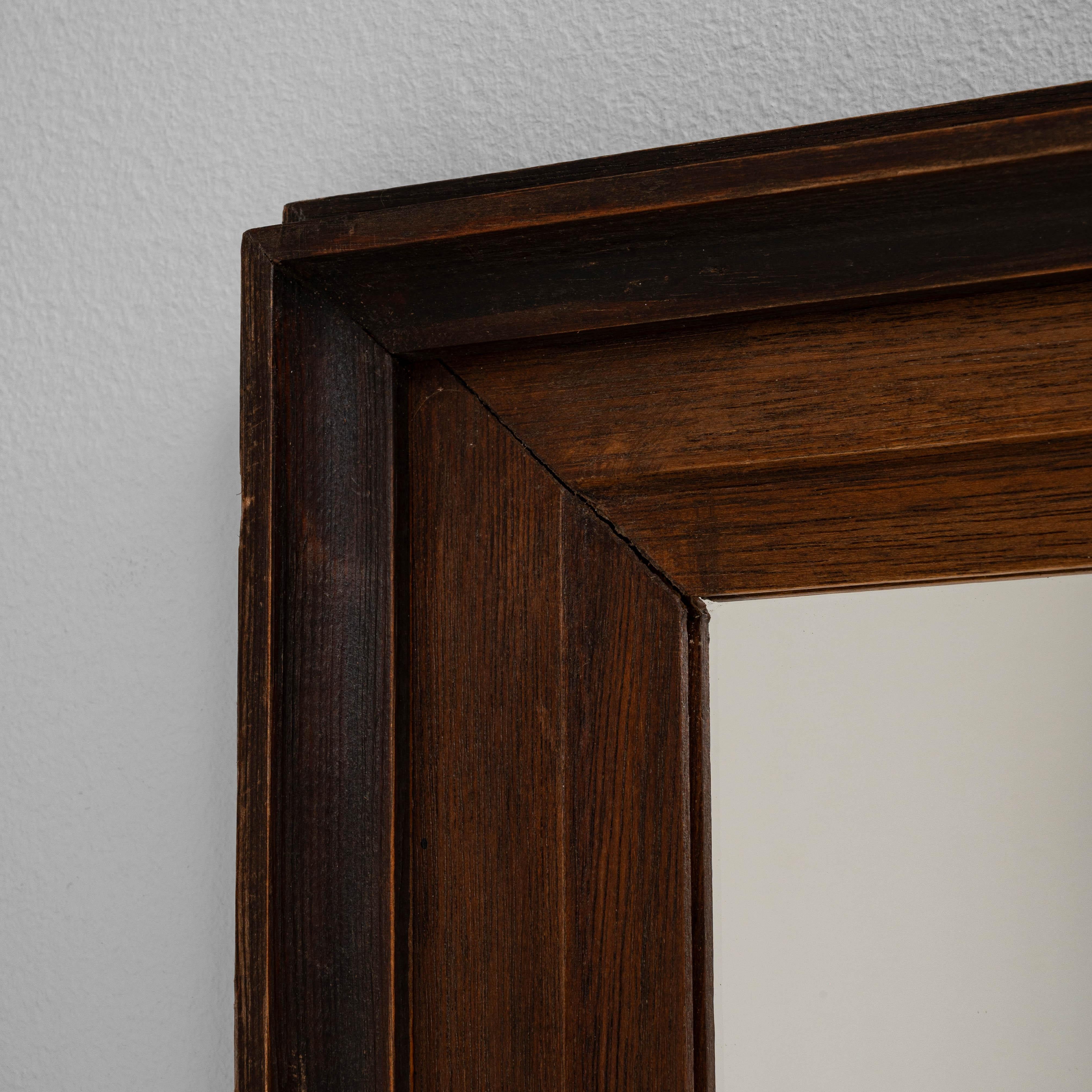 Specchio di legno francese del XX secolo 2