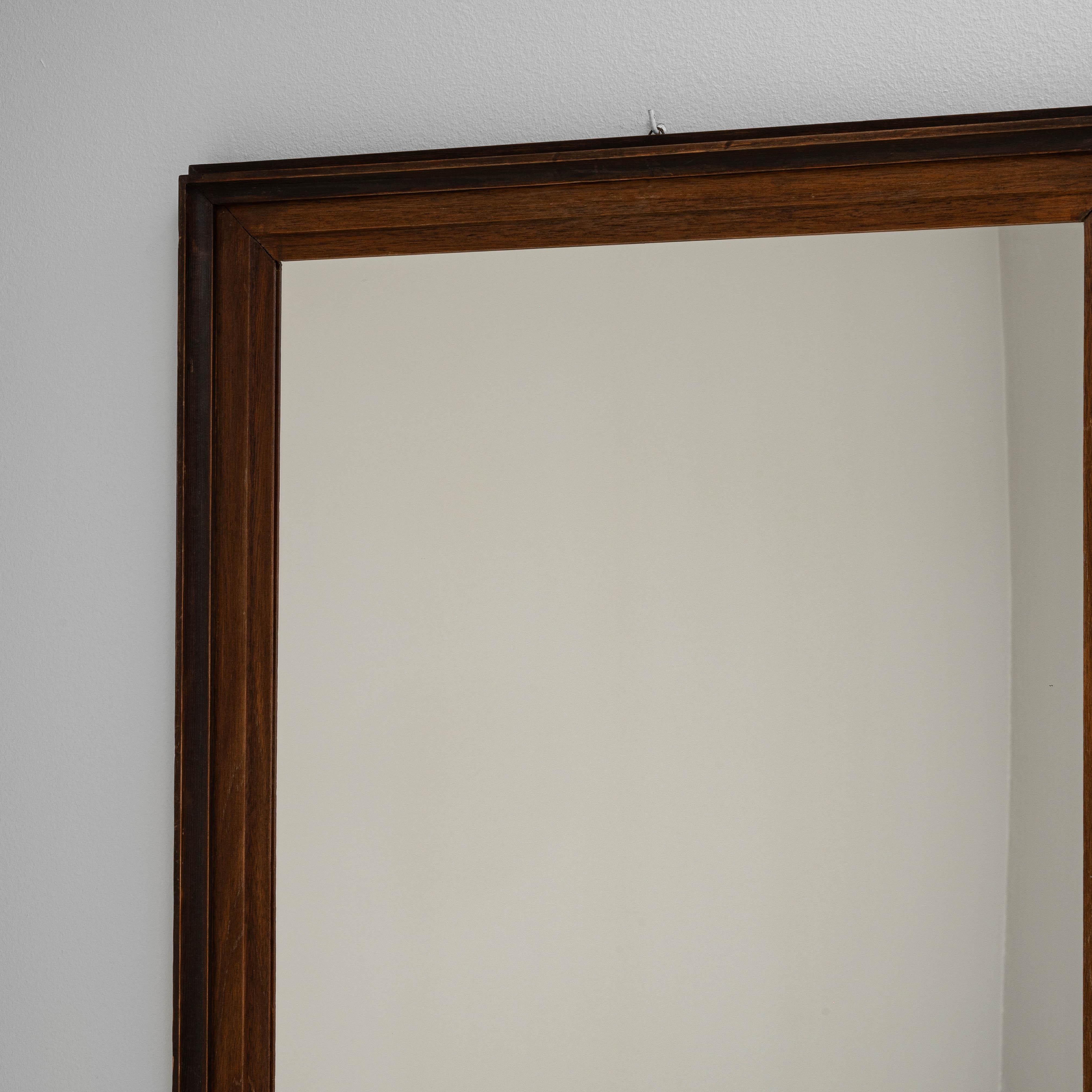 Specchio di legno francese del XX secolo 4