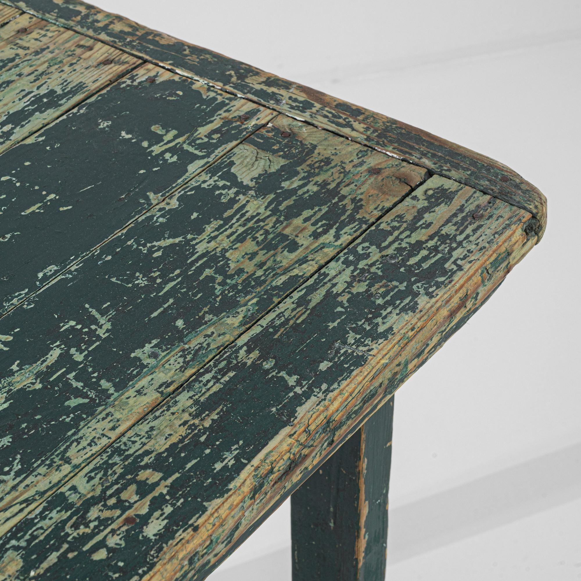20th Century French Wooden Patinated Folding Table For Sale 4