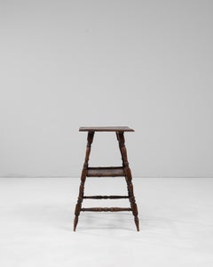 20th Century French Wooden Pedestal In Original Patina