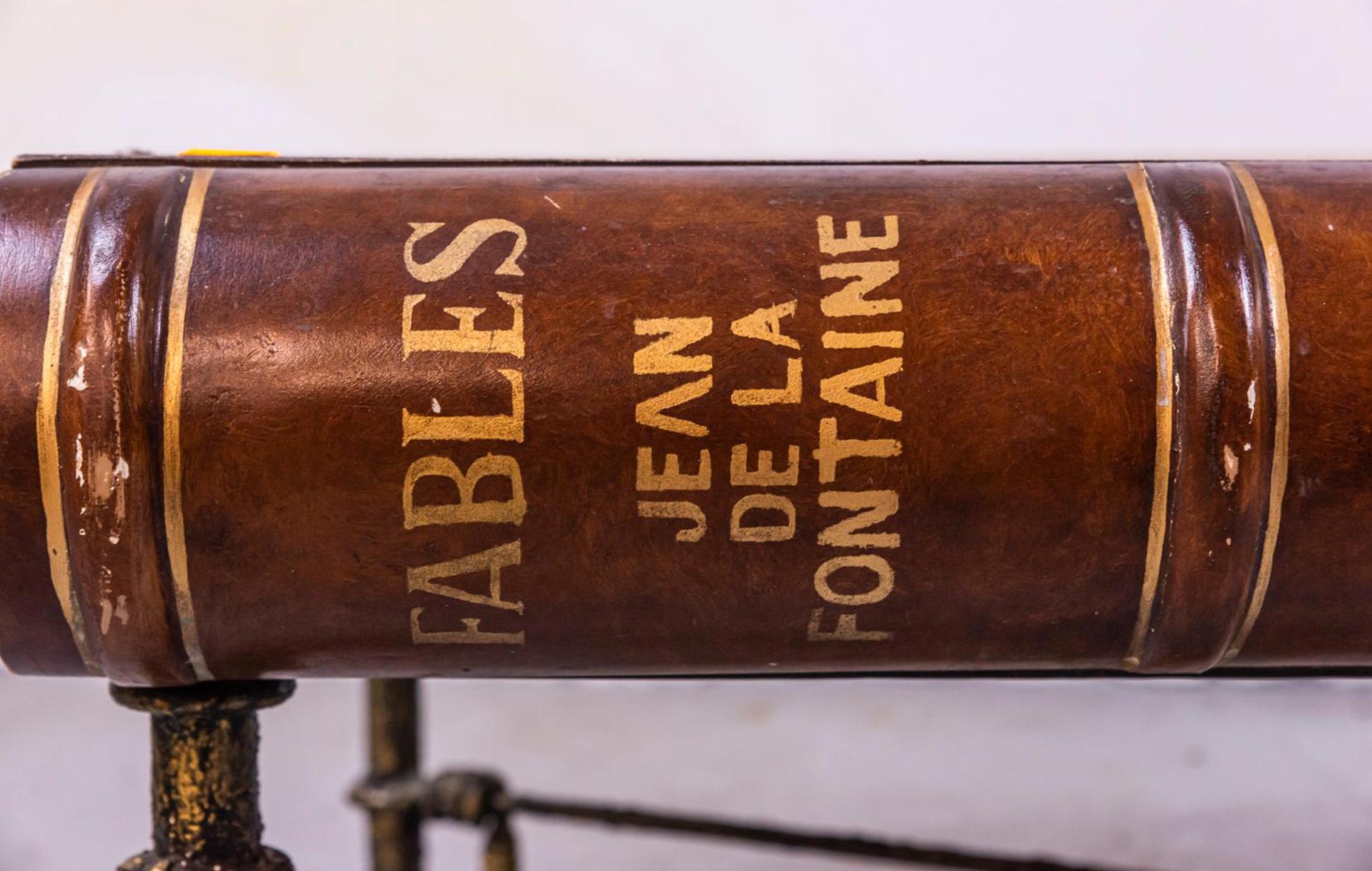 20th Century French Wooden Side Table Resembles a Book For Sale 1