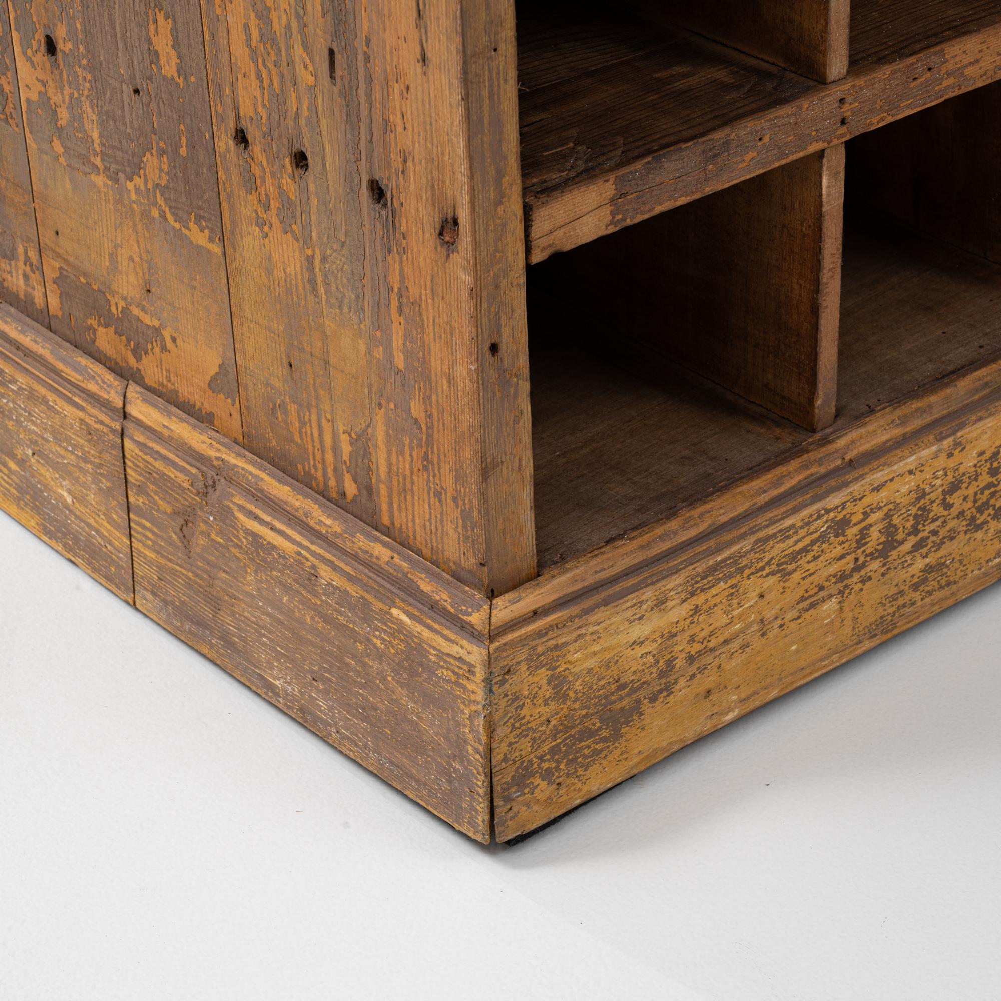 20th Century French Wooden Sorting Cabinet with Drawers For Sale 9