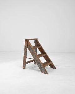 20th Century French Wooden Step Ladder