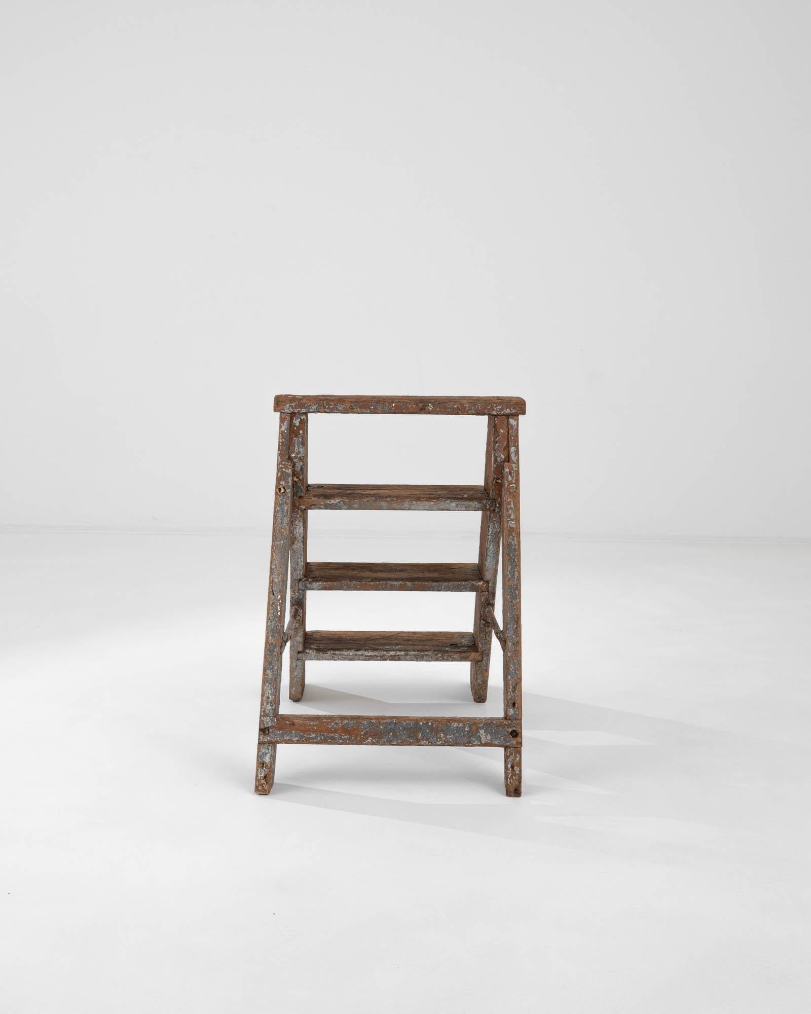 20th Century French Wooden Step Ladder 1