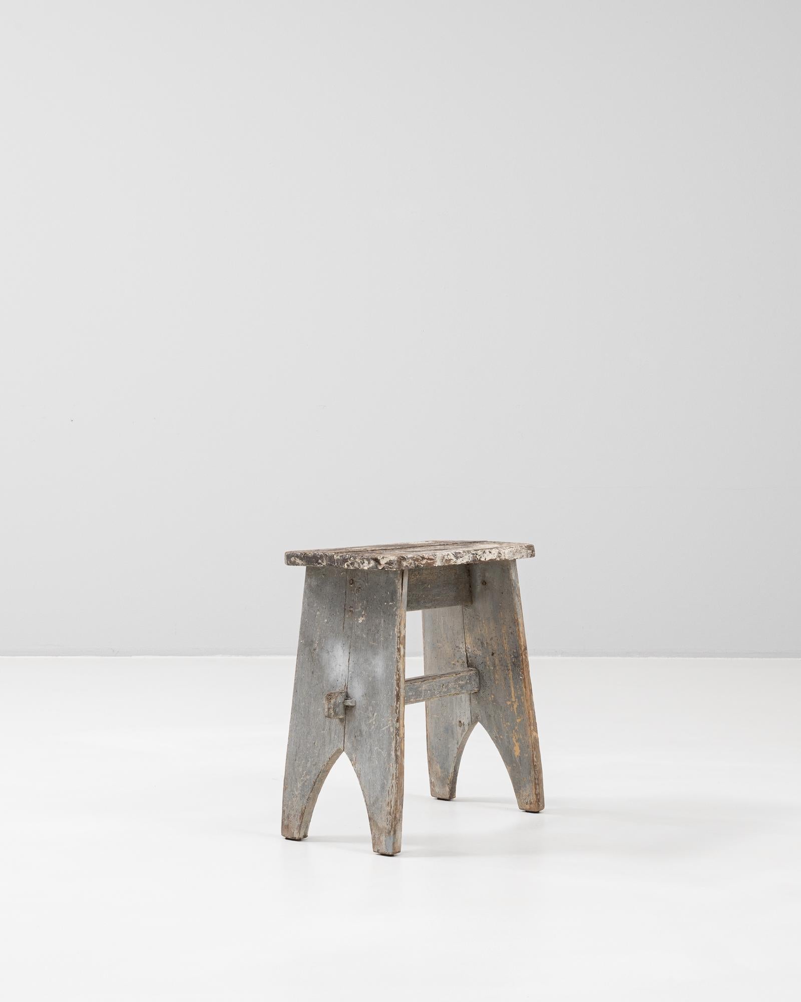 20th Century French Wooden Stool siglo XX en venta