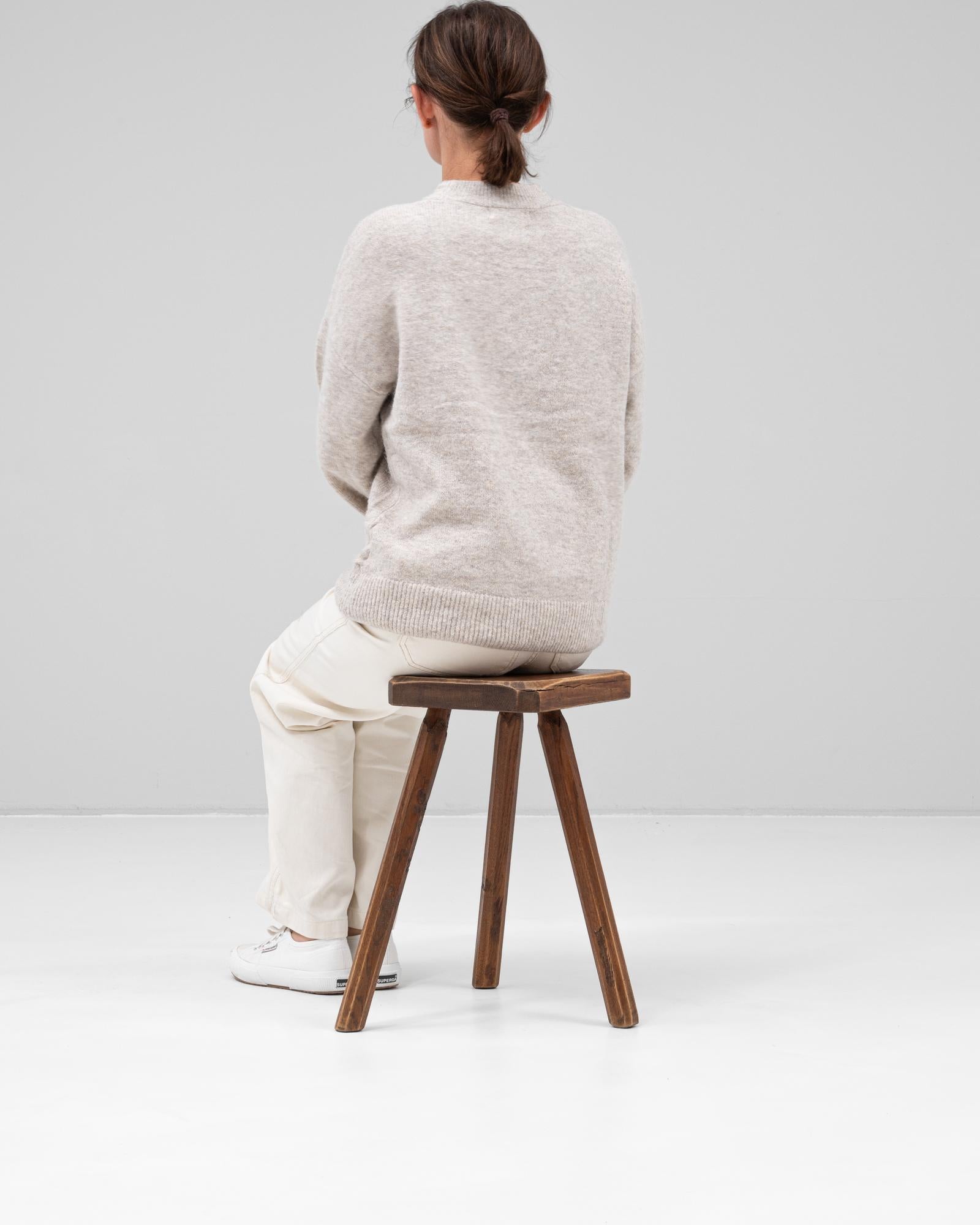 20th Century French Wooden Stool For Sale 2
