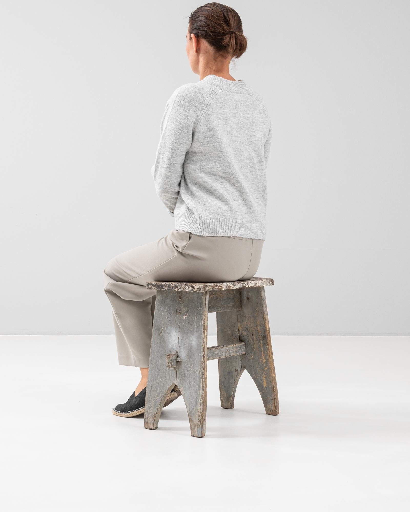 20th Century French Wooden Stool Madera en venta