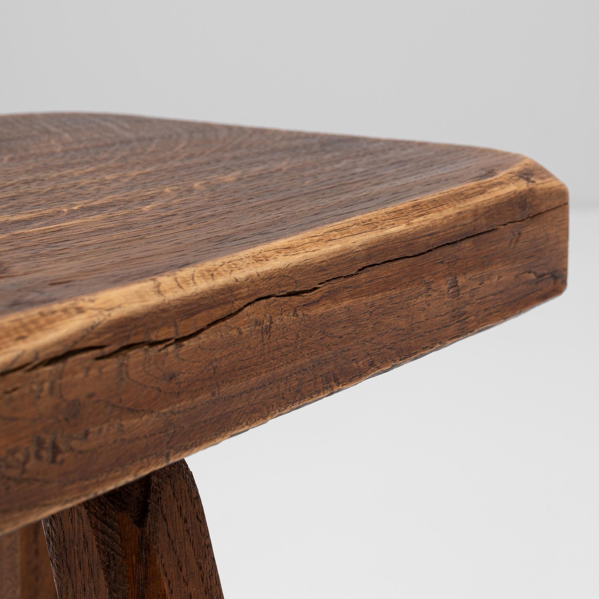 20th Century French Wooden Stool For Sale 4