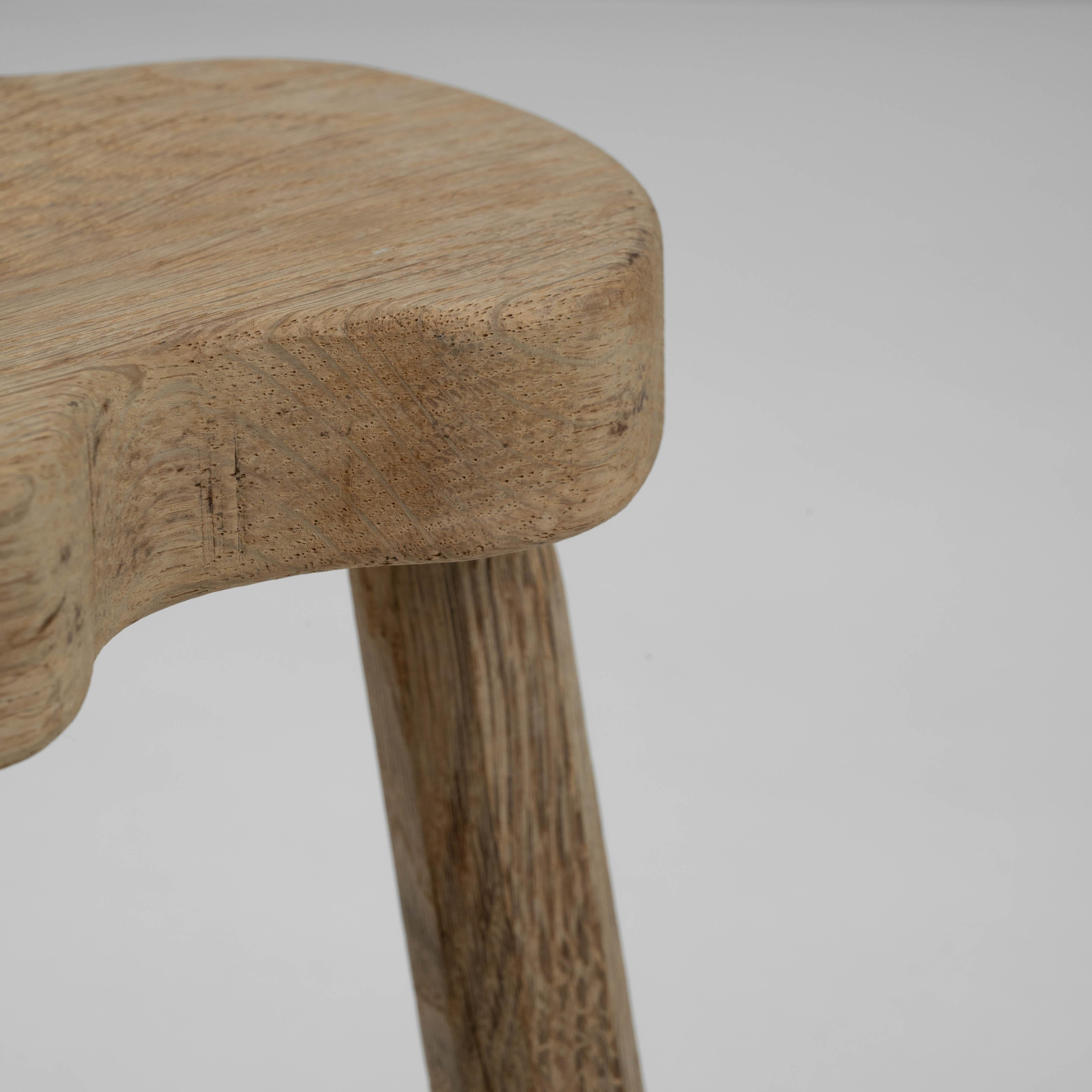 20th Century French Wooden Stool For Sale 5