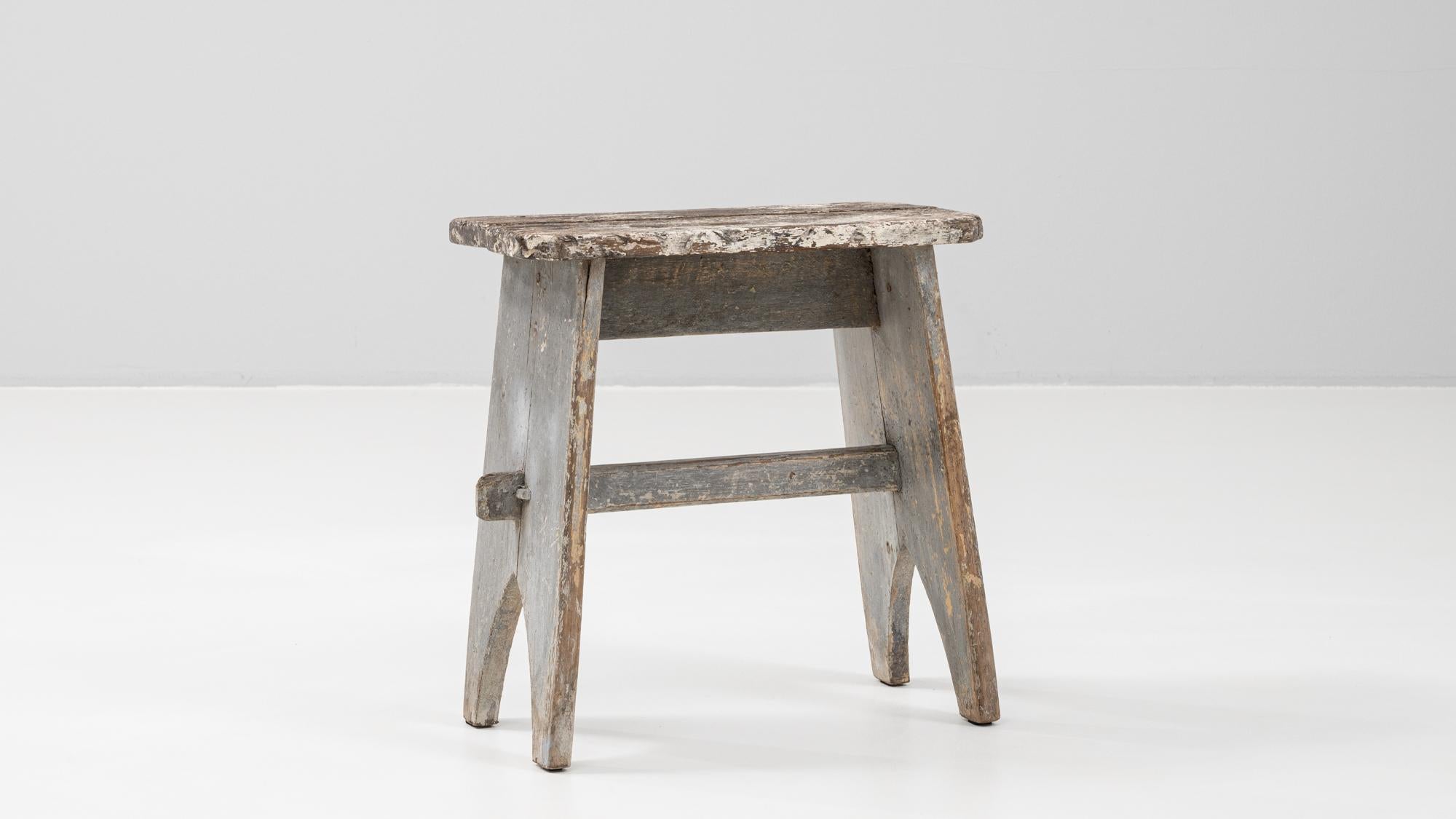 20th Century French Wooden Stool en venta 2