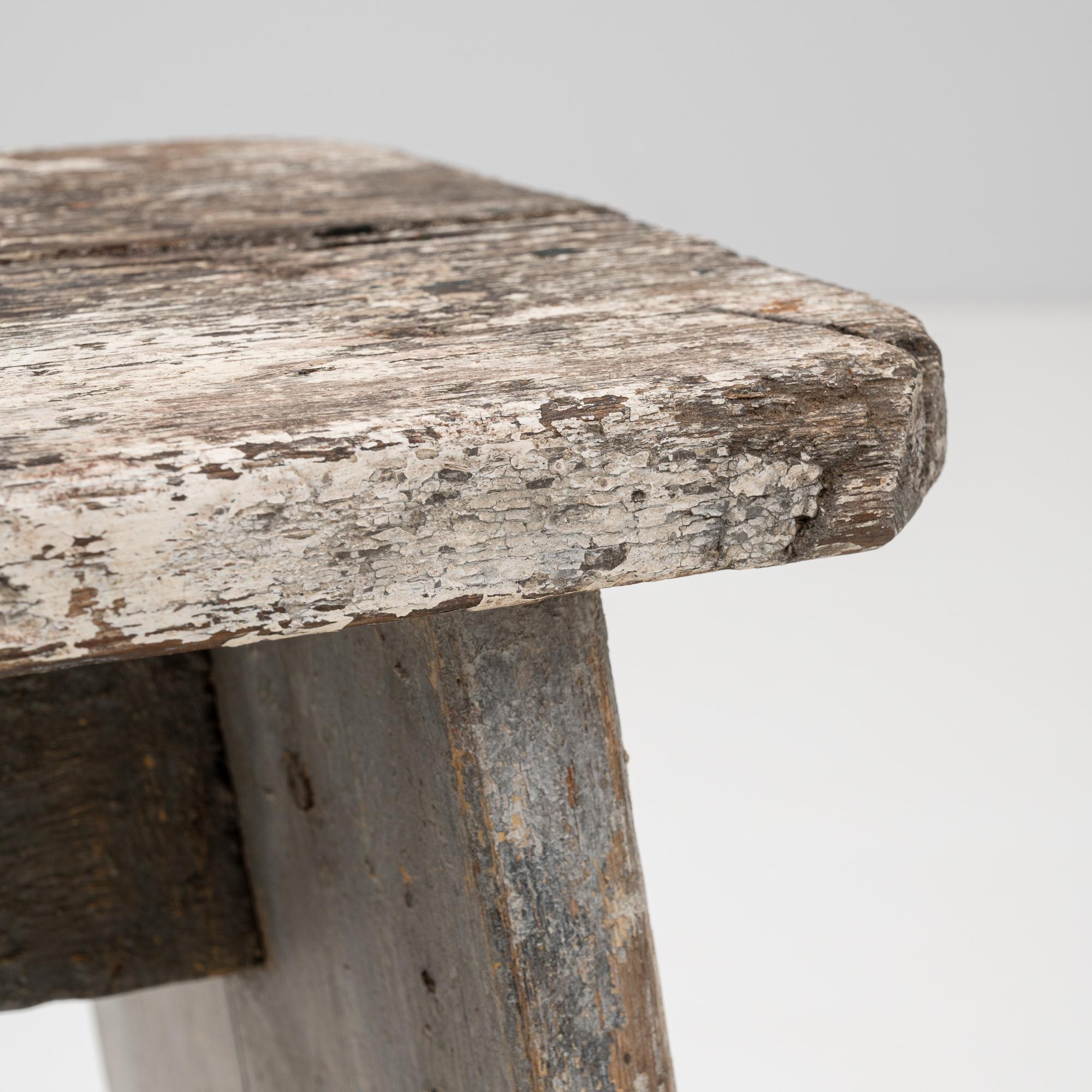 20th Century French Wooden Stool en venta 3