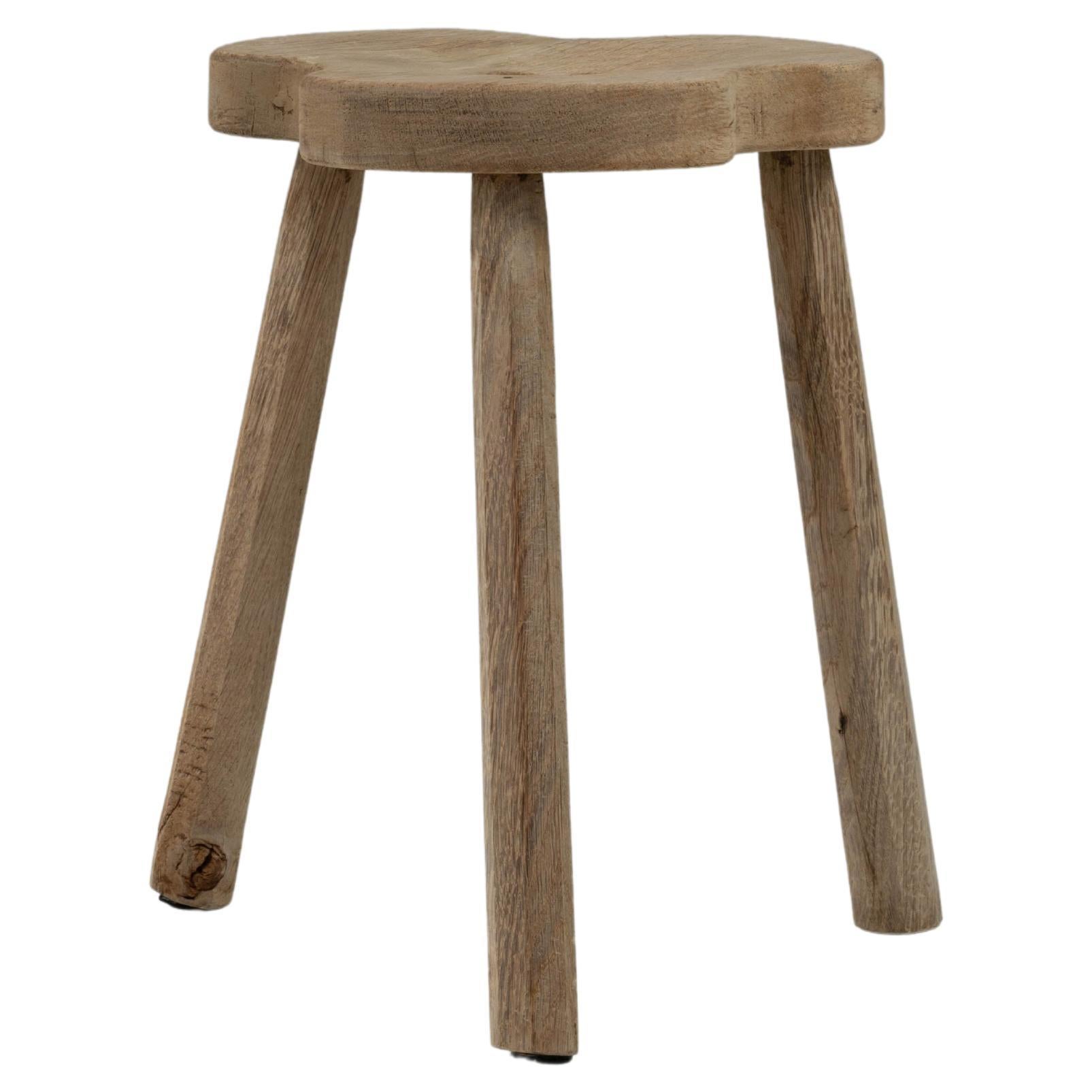 20th Century French Wooden Stool For Sale
