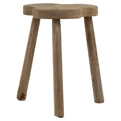 Vintage 20th Century French Wooden Stool