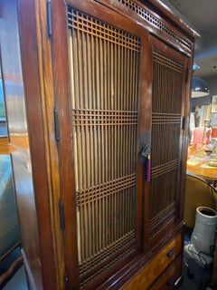 20th Century French Wooden Storage Cabinet with Drawers in Chinese Style