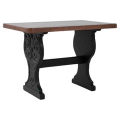 20th Century French Wooden Table with Intricate Carvings and Elegance