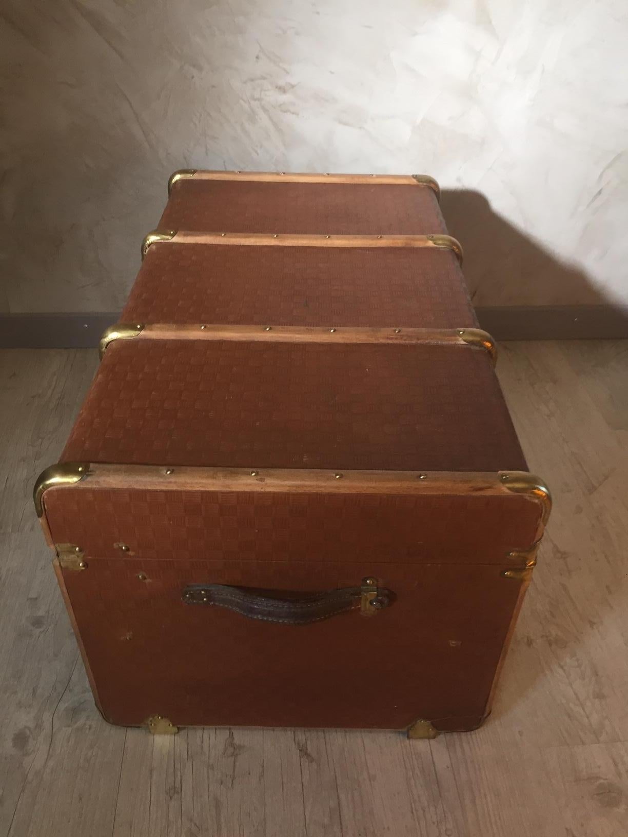 20th Century, French Wooden Travel Trunk, 1930s 4