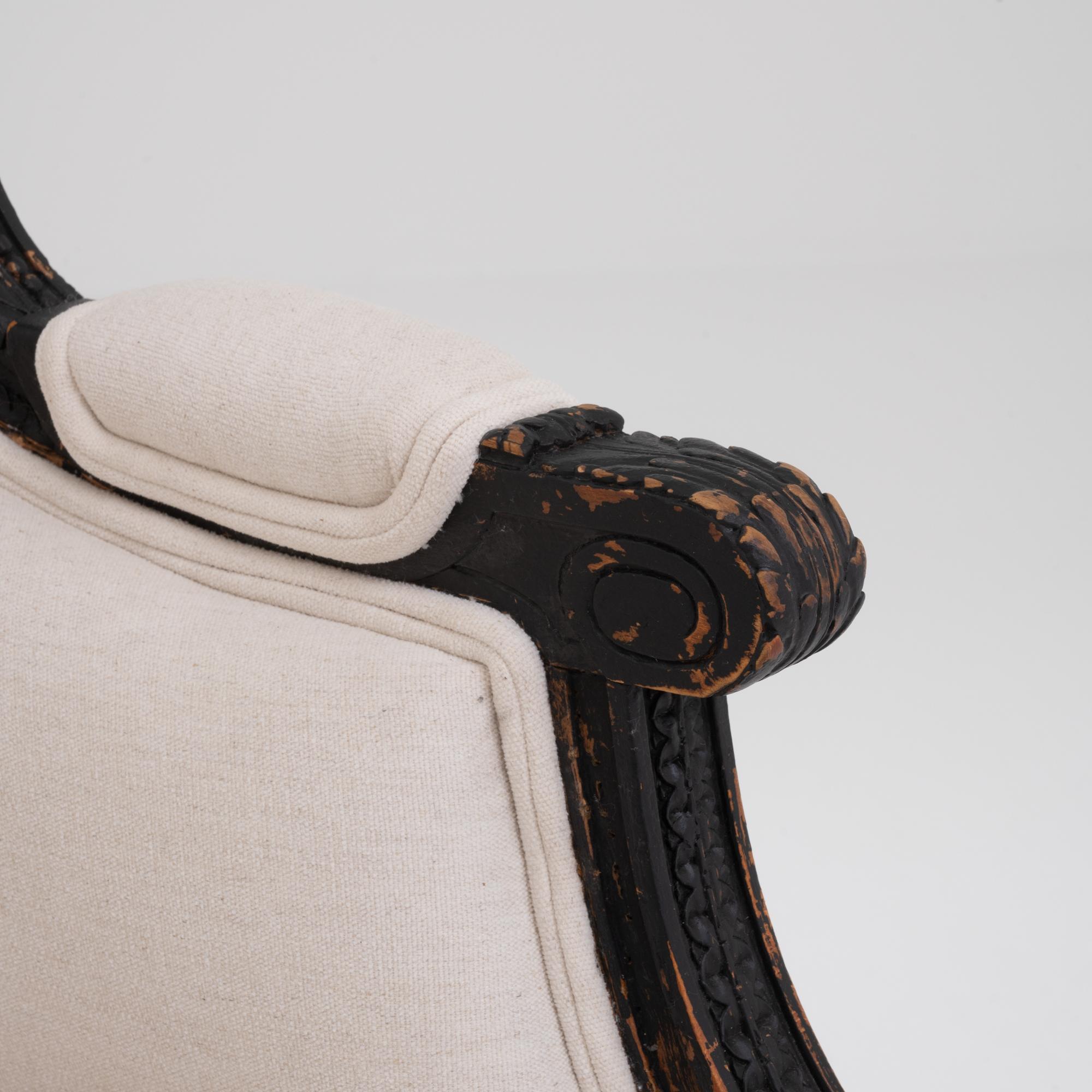 20th Century French Wooden Upholstered Armchair 6