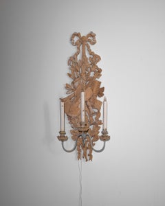 20th Century French Wooden Wall Sconce