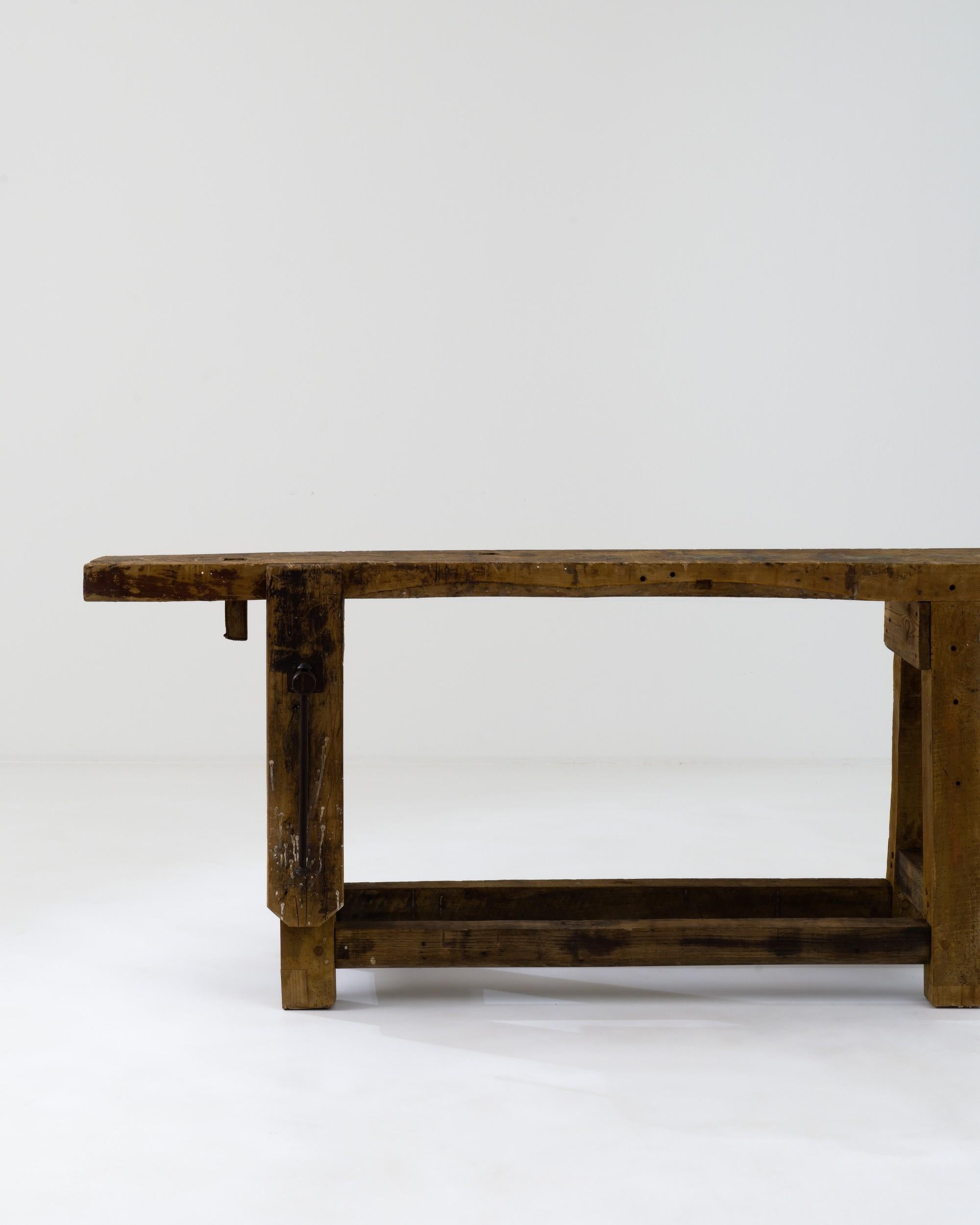 20th Century French Wooden Work Table In Good Condition In High Point, NC