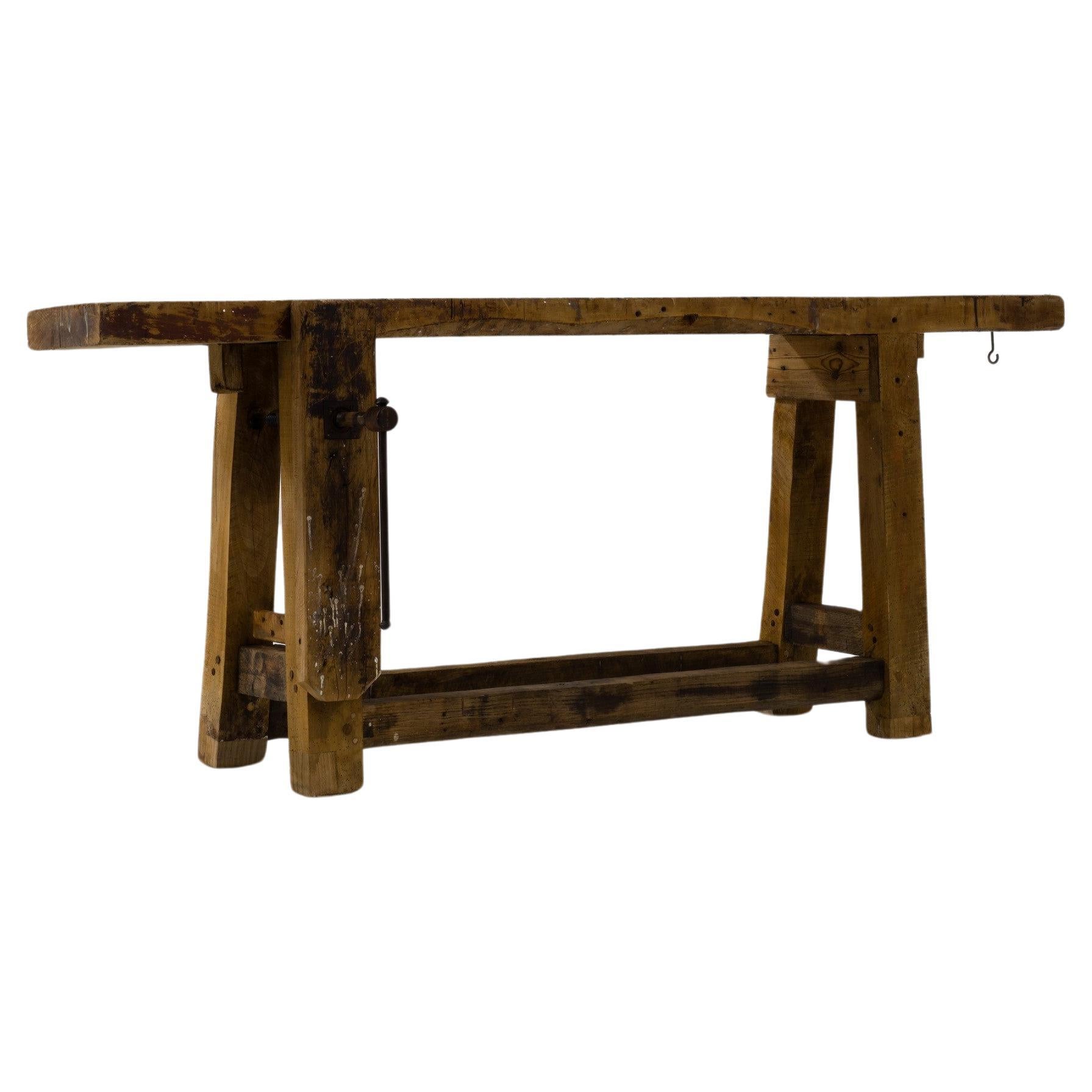 20th Century French Wooden Work Table For Sale