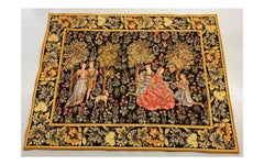 20th Century French Wool Tapestry Attributed to the Aubusson Manufacture
