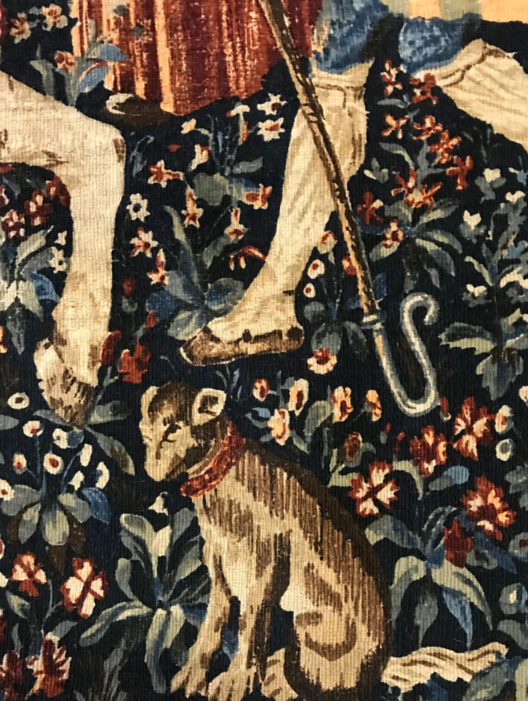 20th Century French Wool Tapestry Attributed to the Aubusson Manufacture 1
