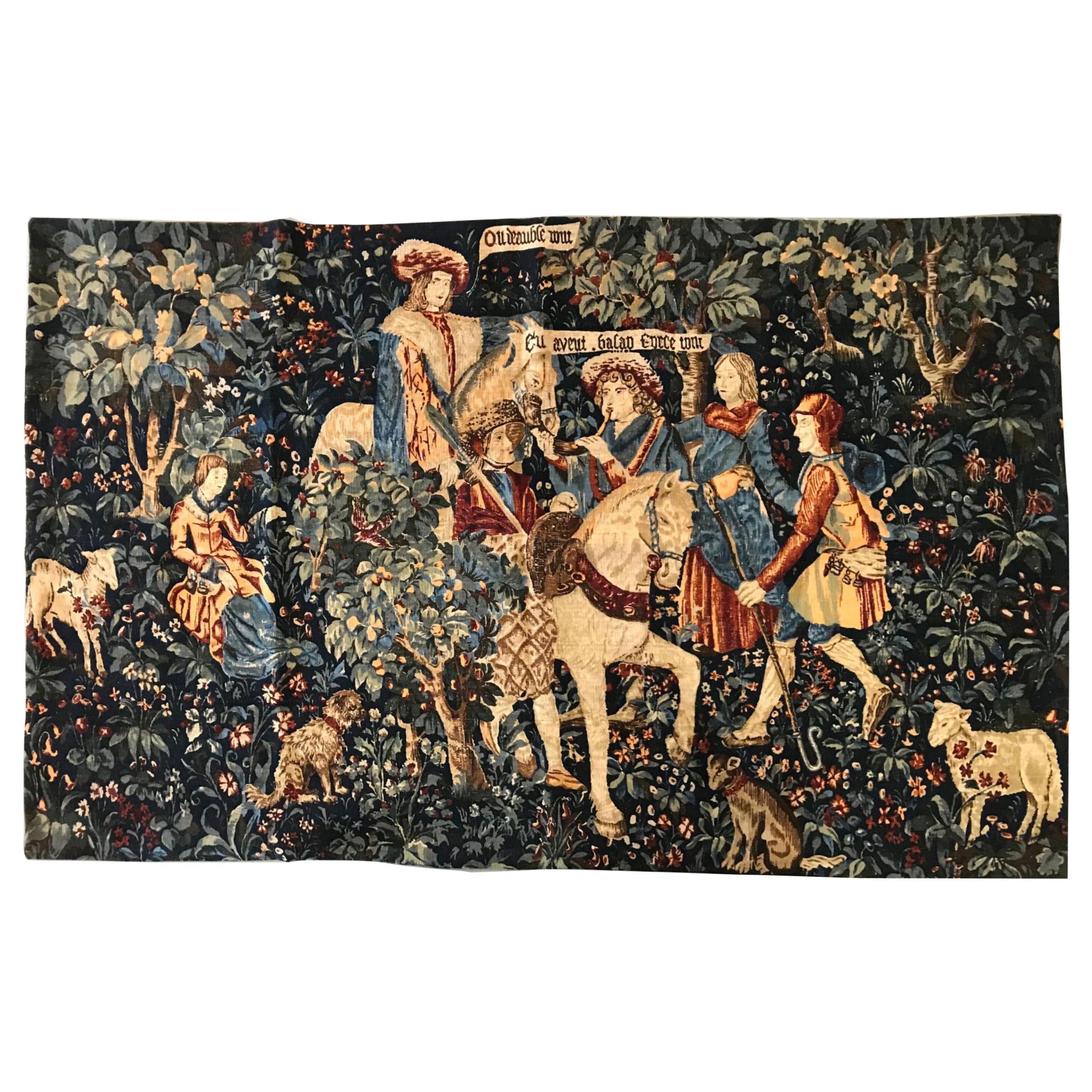 20th Century French Wool Tapestry Attributed to the Aubusson Manufacture