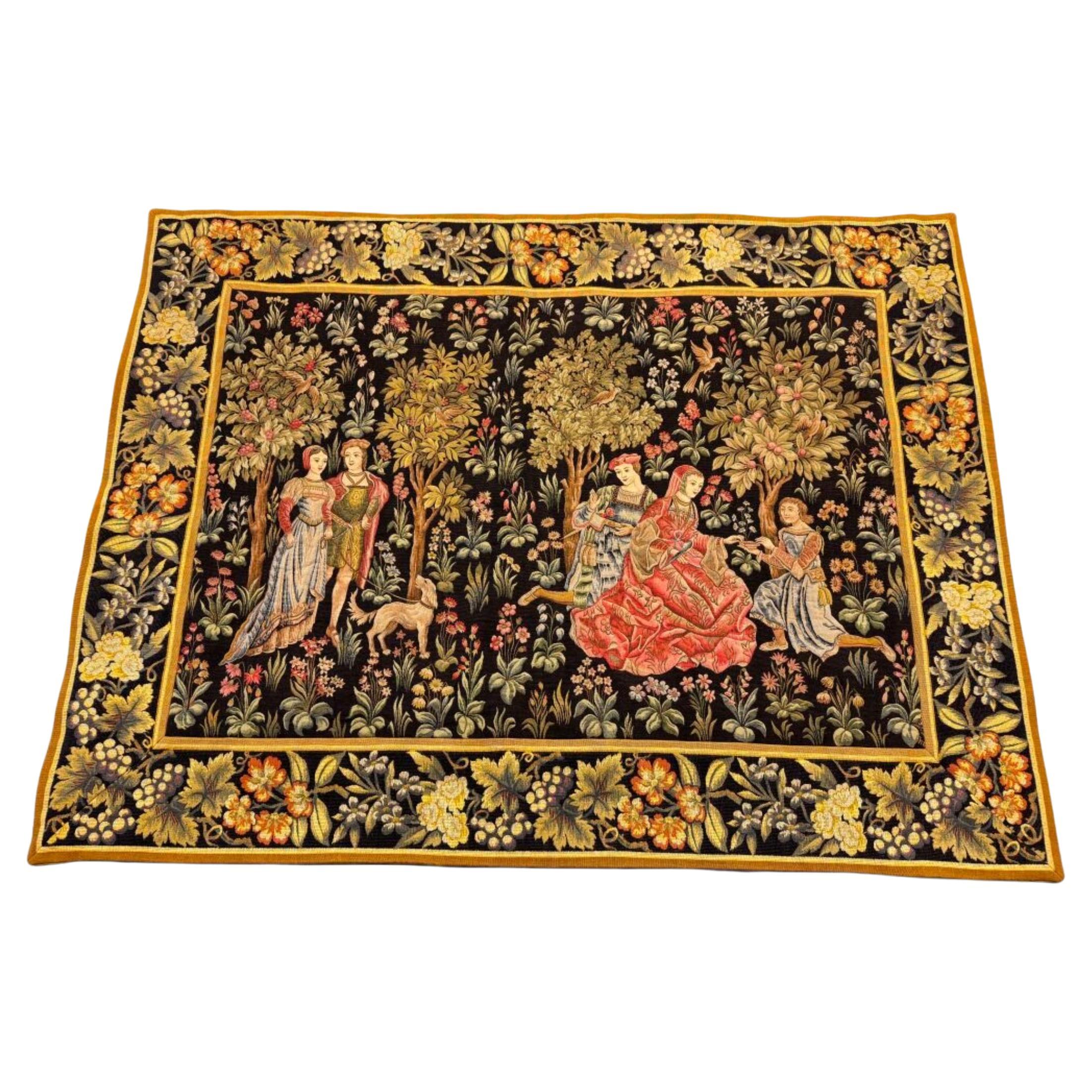 20th Century French Wool Tapestry Attributed to the Aubusson Manufacture For Sale