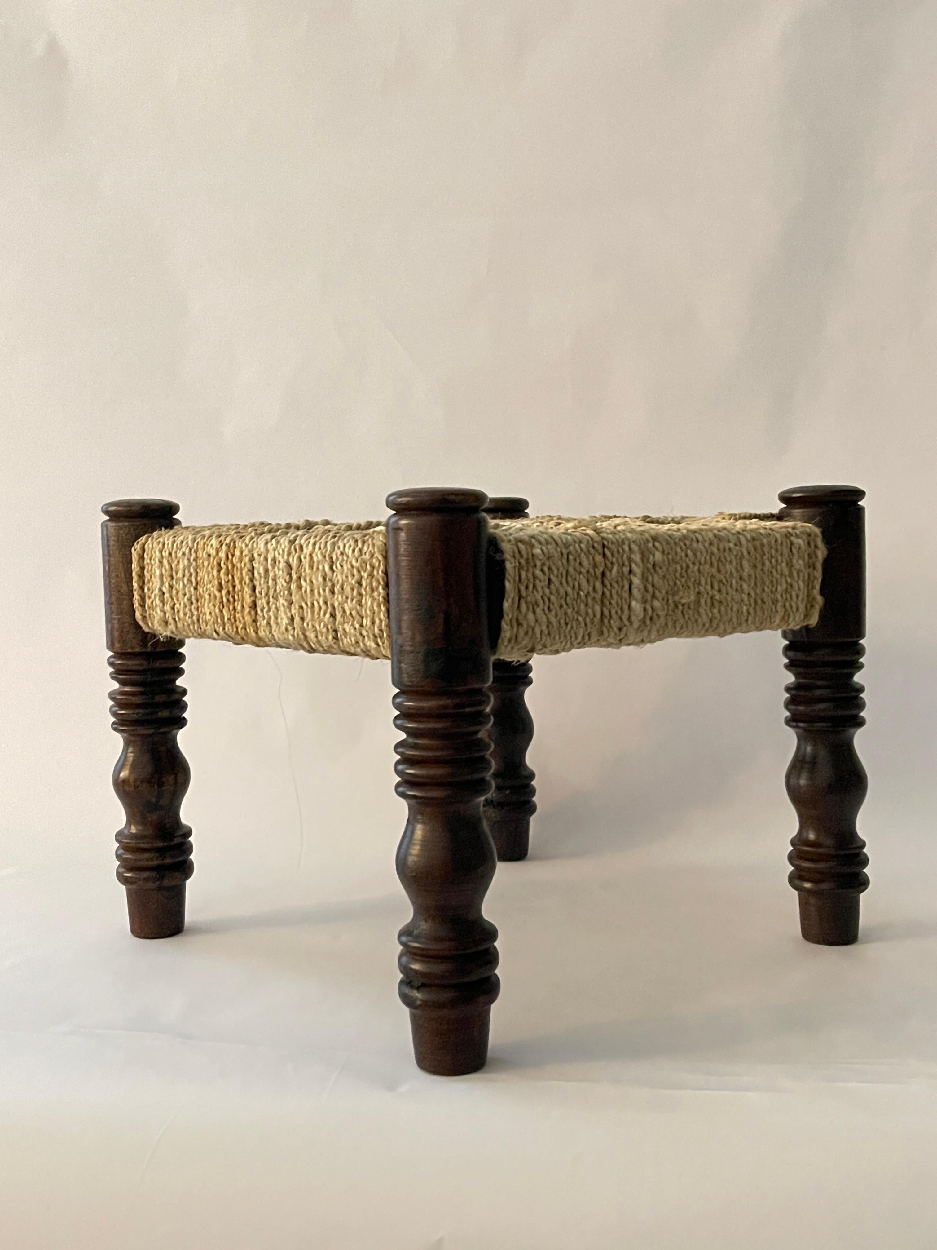 20th Century French Woven Mini Stool For Sale 7