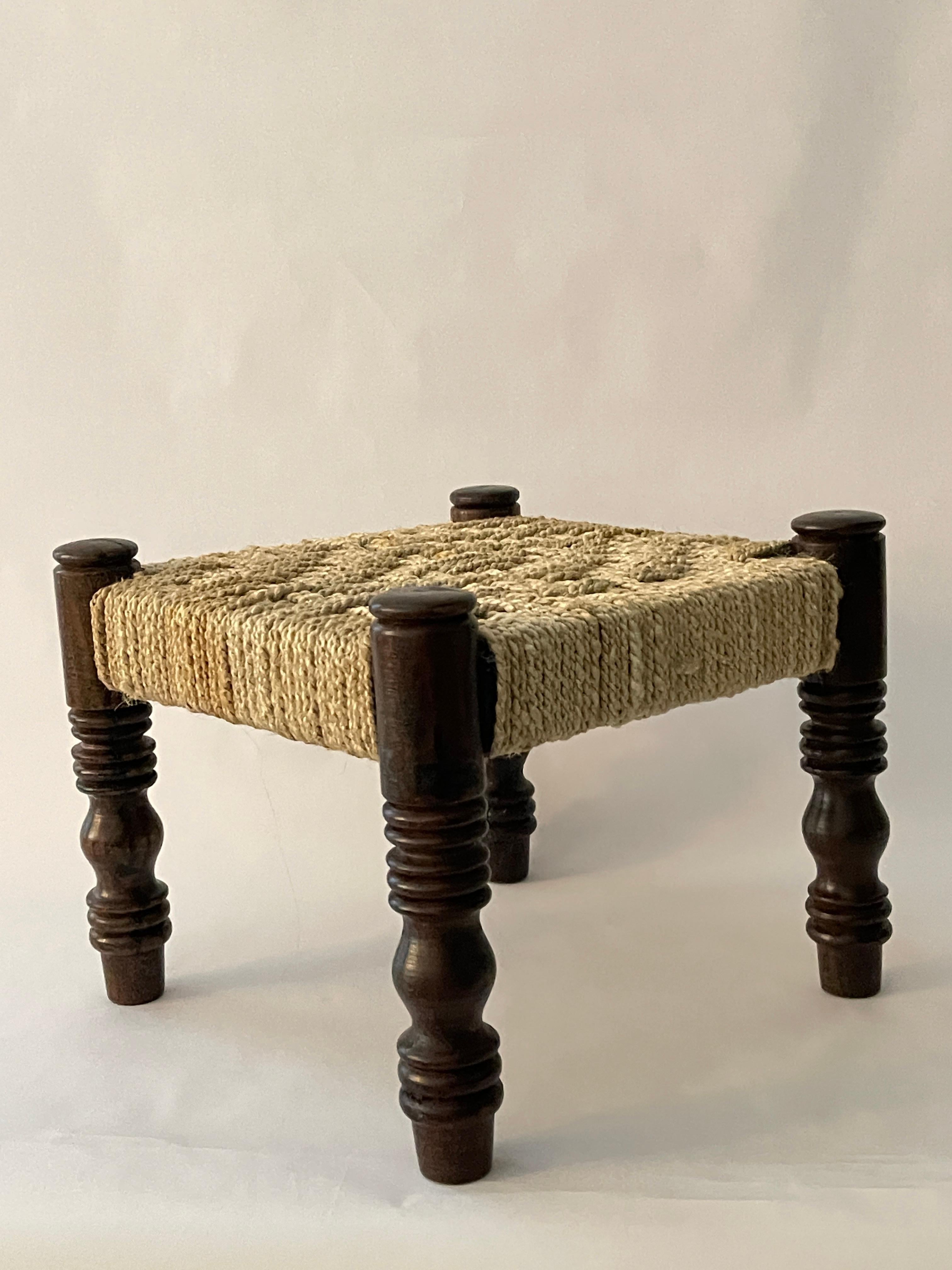 20th Century French Woven Mini Stool For Sale 8