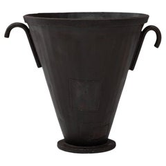 20th Century French Wrought Iron Flared Urn Firepit