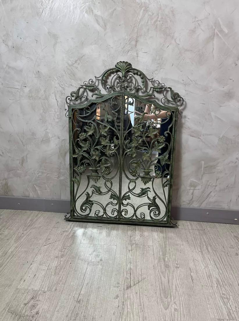 Miroir en fer forgé français du 20e siècle, 1970 en vente 3