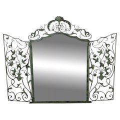 20th century French Wrought Iron Mirror, 1970s