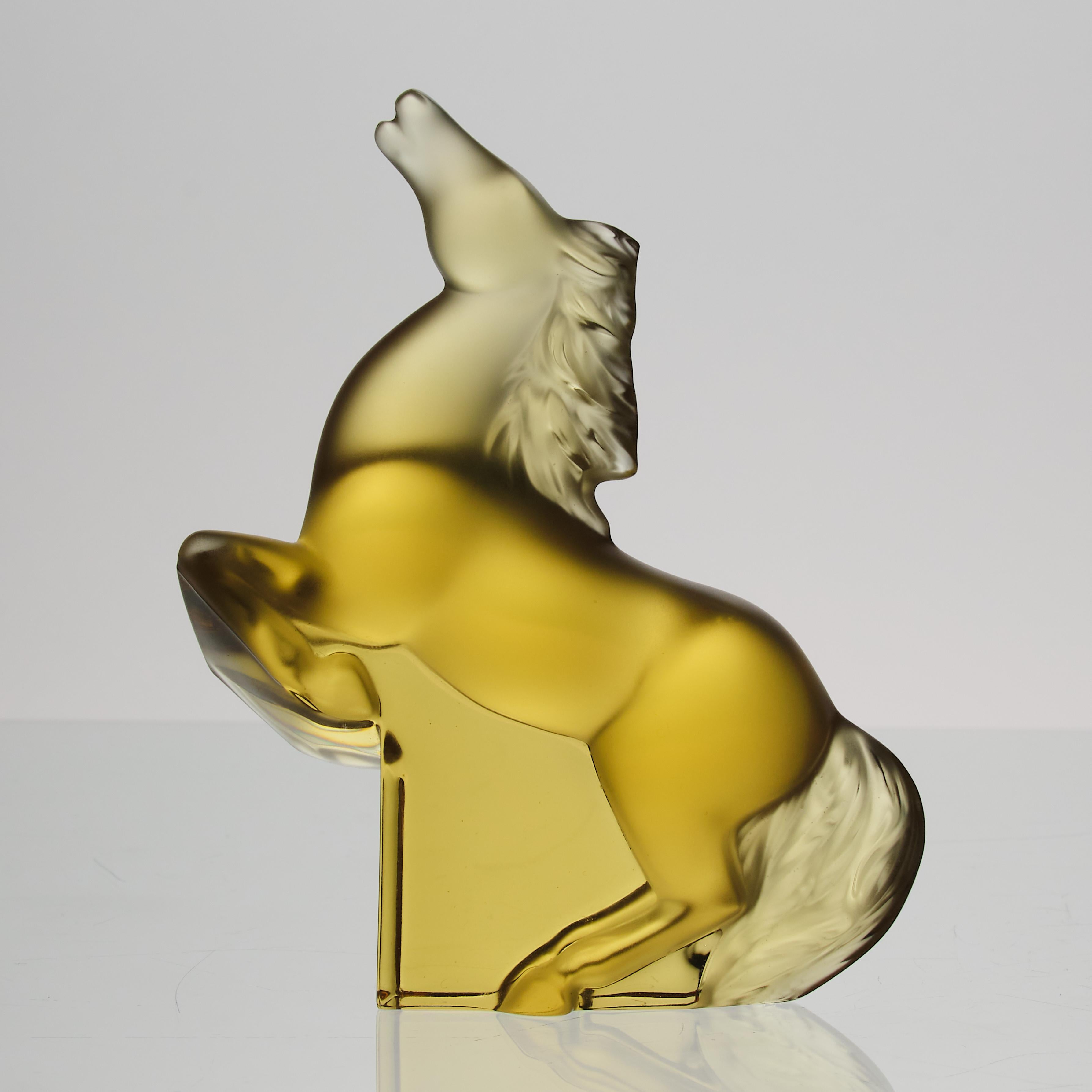 20ième siècle Sculpture en verre dépoli du 20e siècle intitulée 