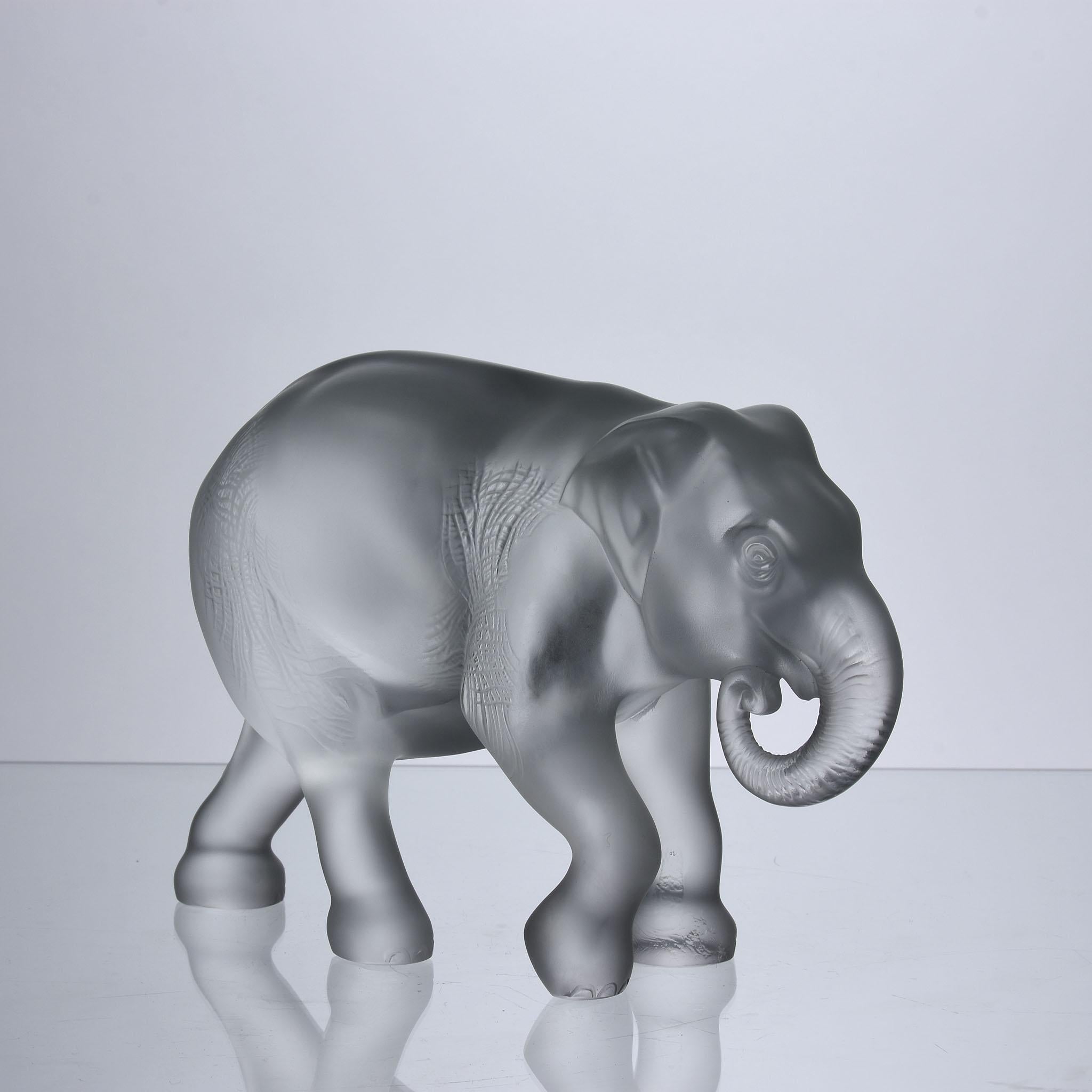 French 20th Century Frosted Glass Sculpture entitled 
