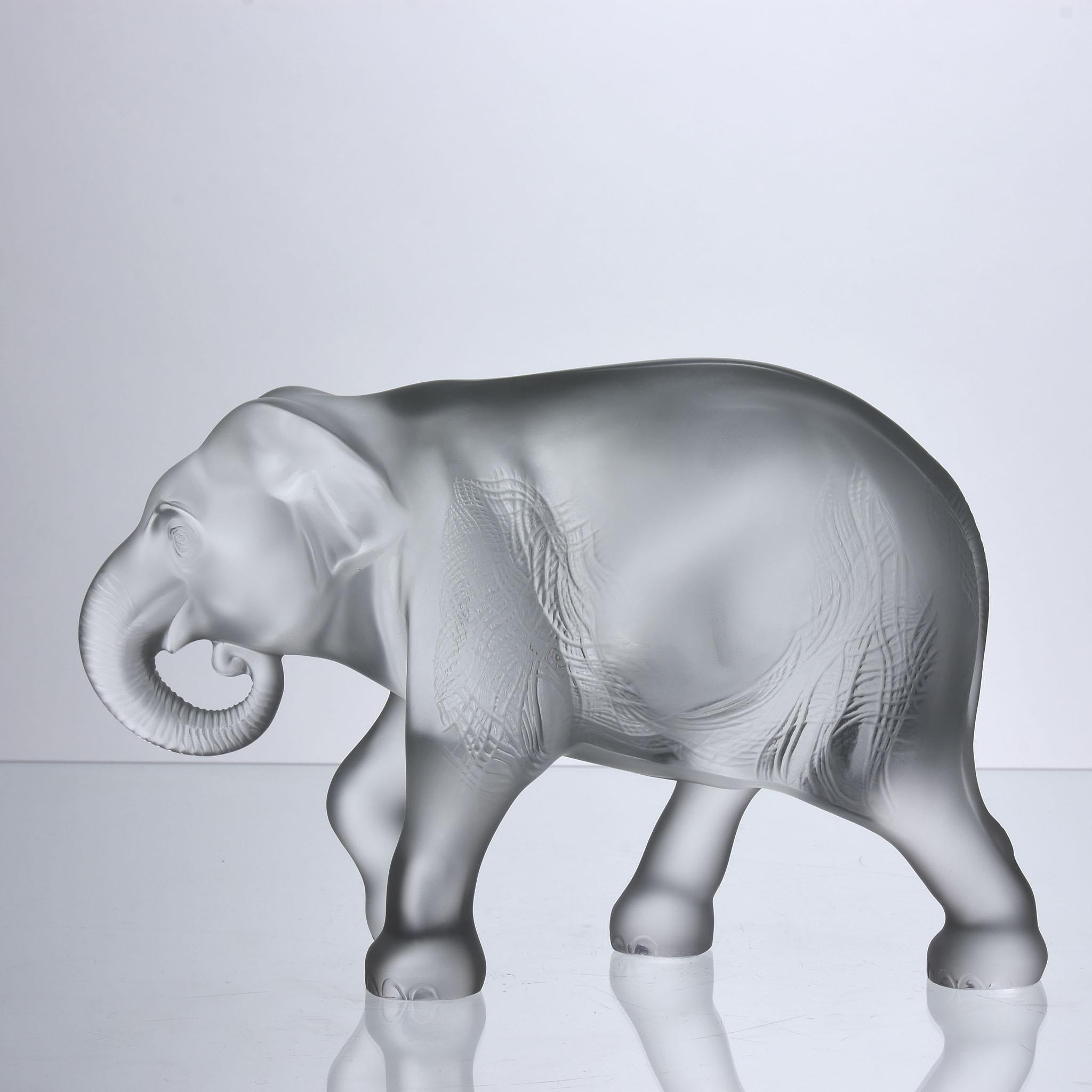 20th Century Frosted Glass Sculpture entitled 