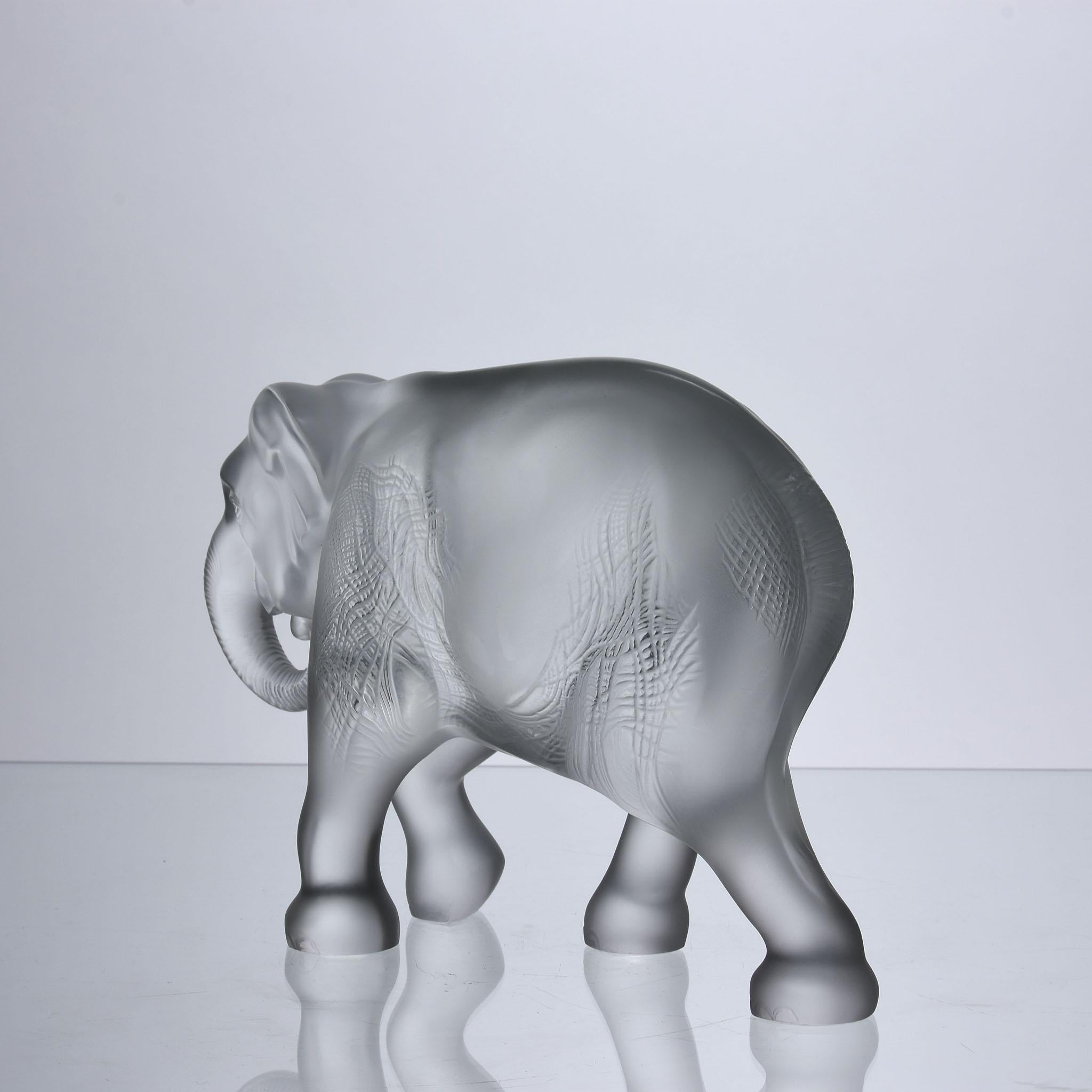 20th Century Frosted Glass Sculpture entitled 