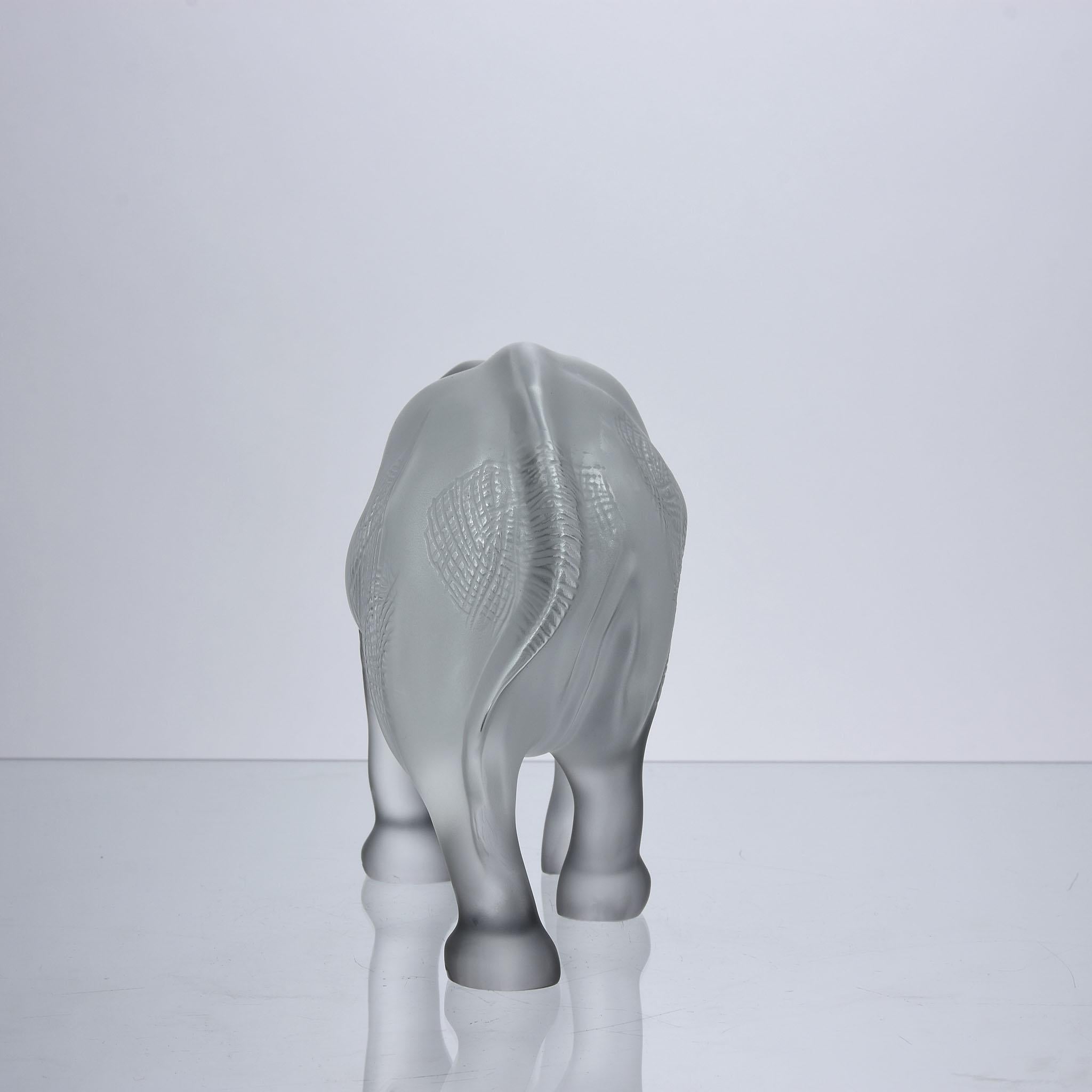 20th Century Frosted Glass Sculpture entitled 