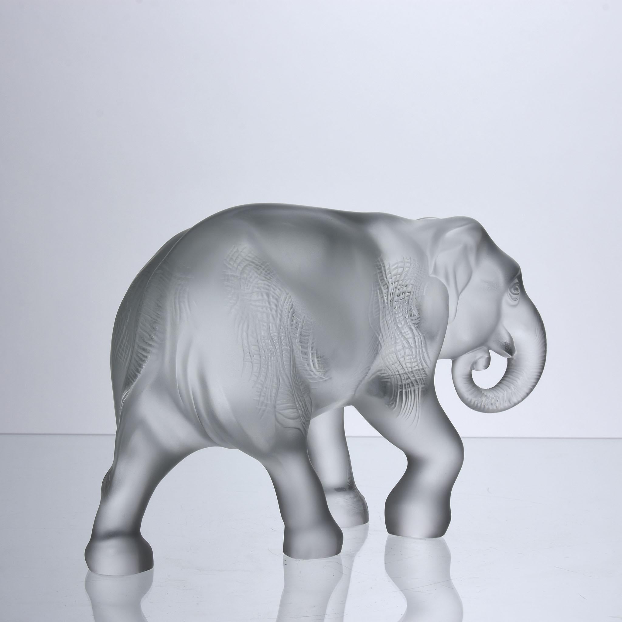 20th Century Frosted Glass Sculpture entitled 