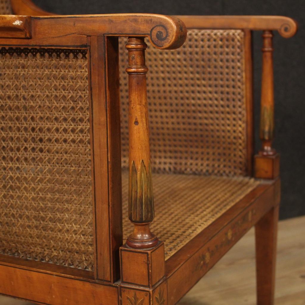 20th Century Fruitwood and Cane English Armchair Chair, 1930 1