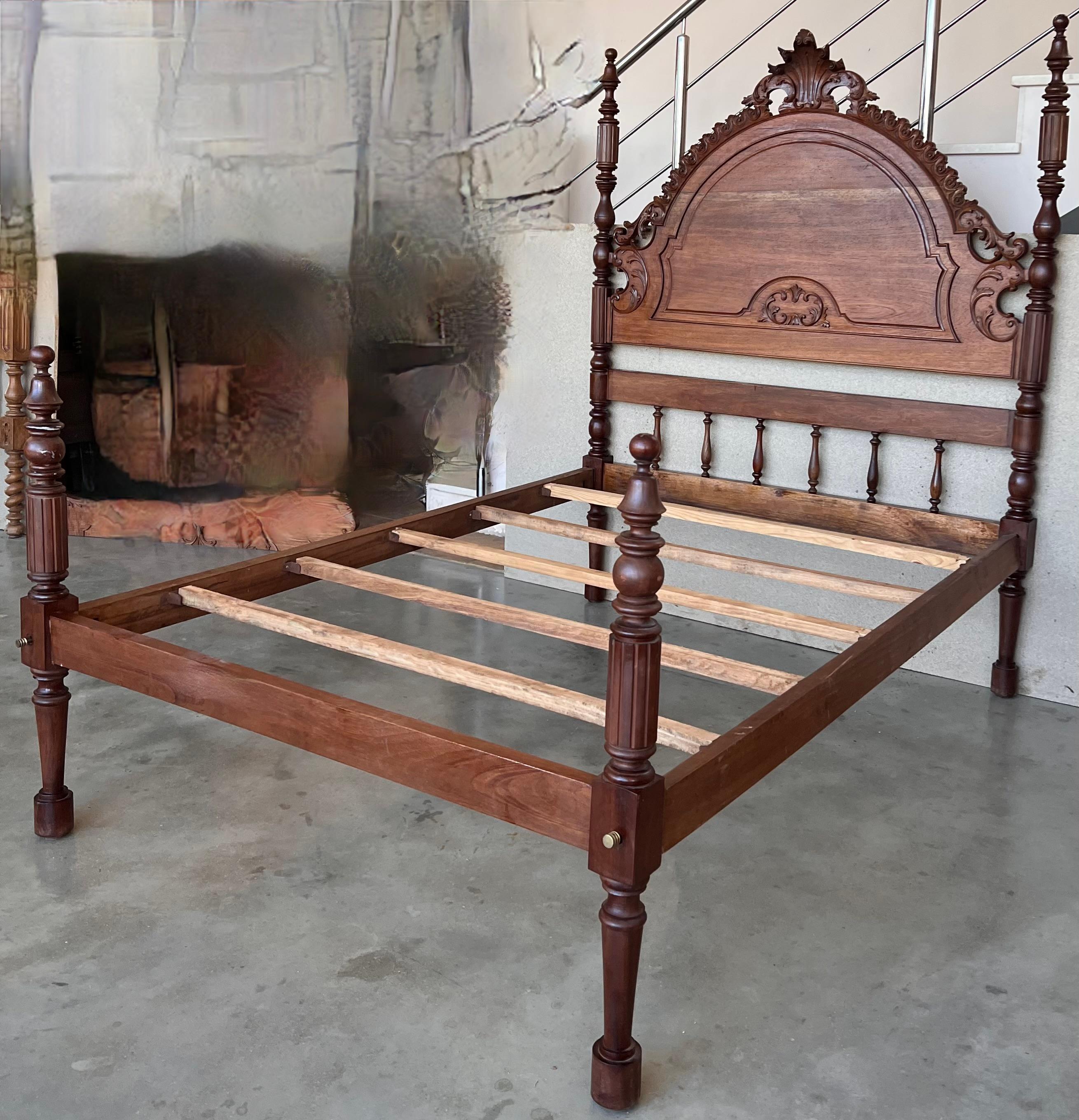 old wooden bed