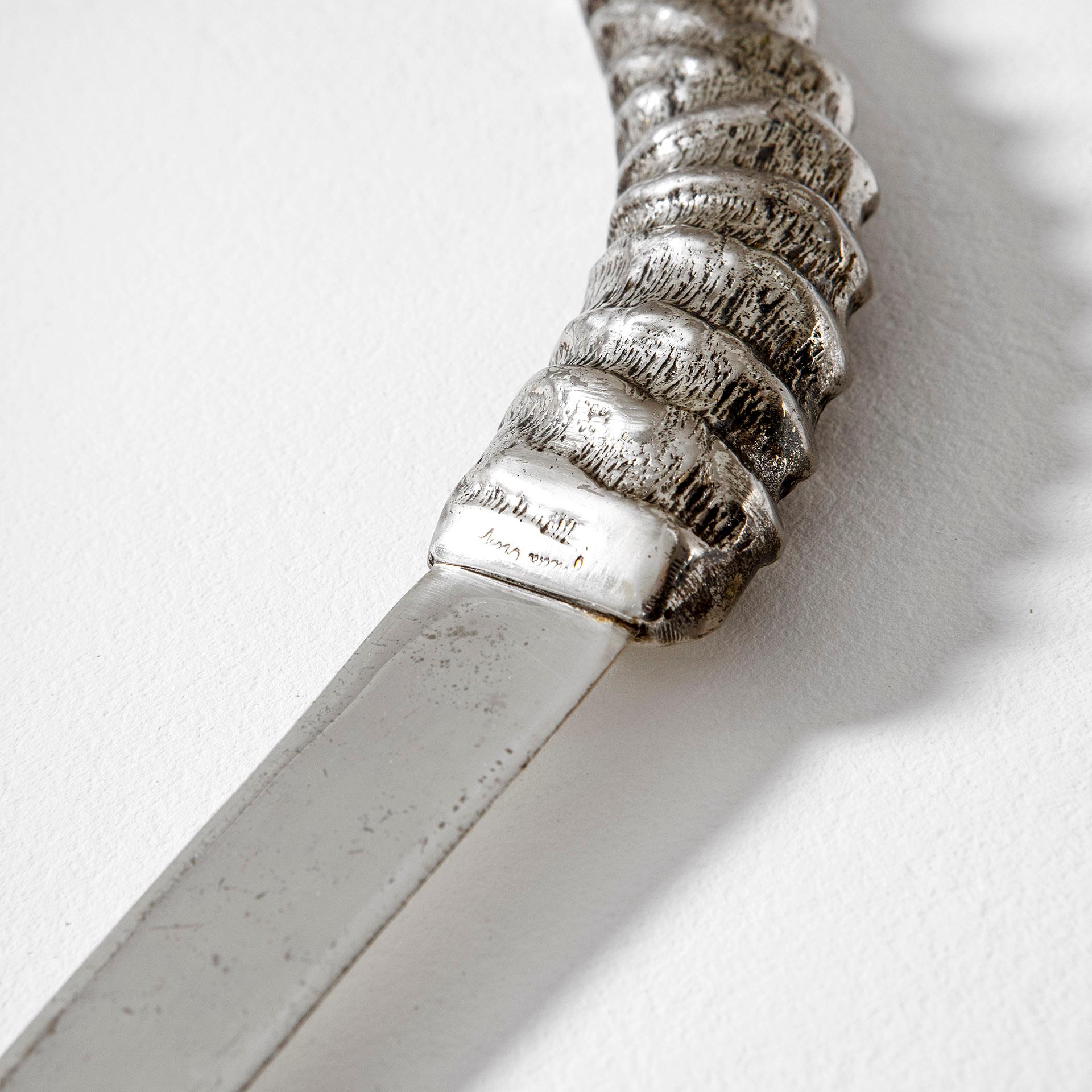 20th Century Gabriella Crespi Metal Letter Opener '70s For Sale 1